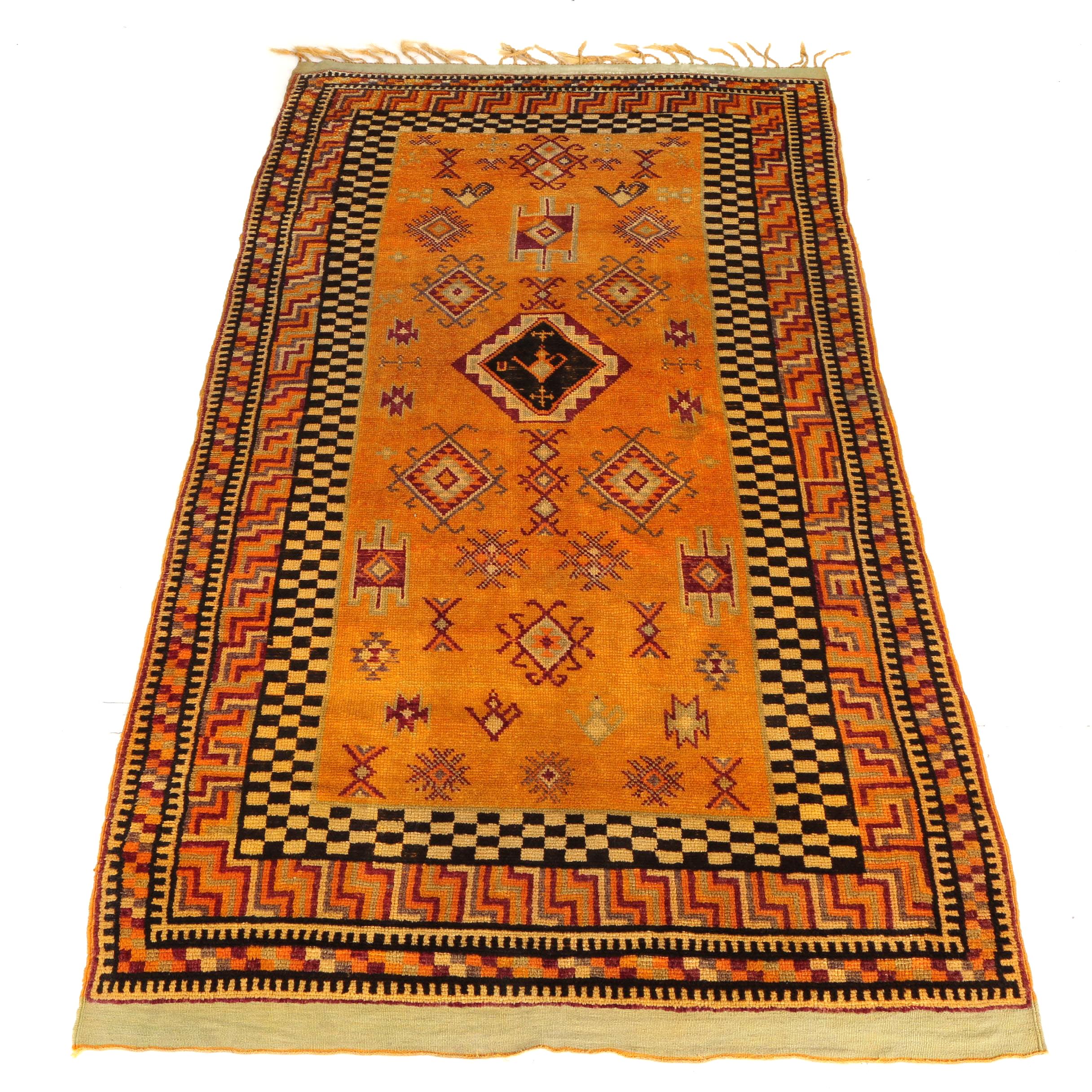 Handwoven Anatolian Tribal Area Rug
