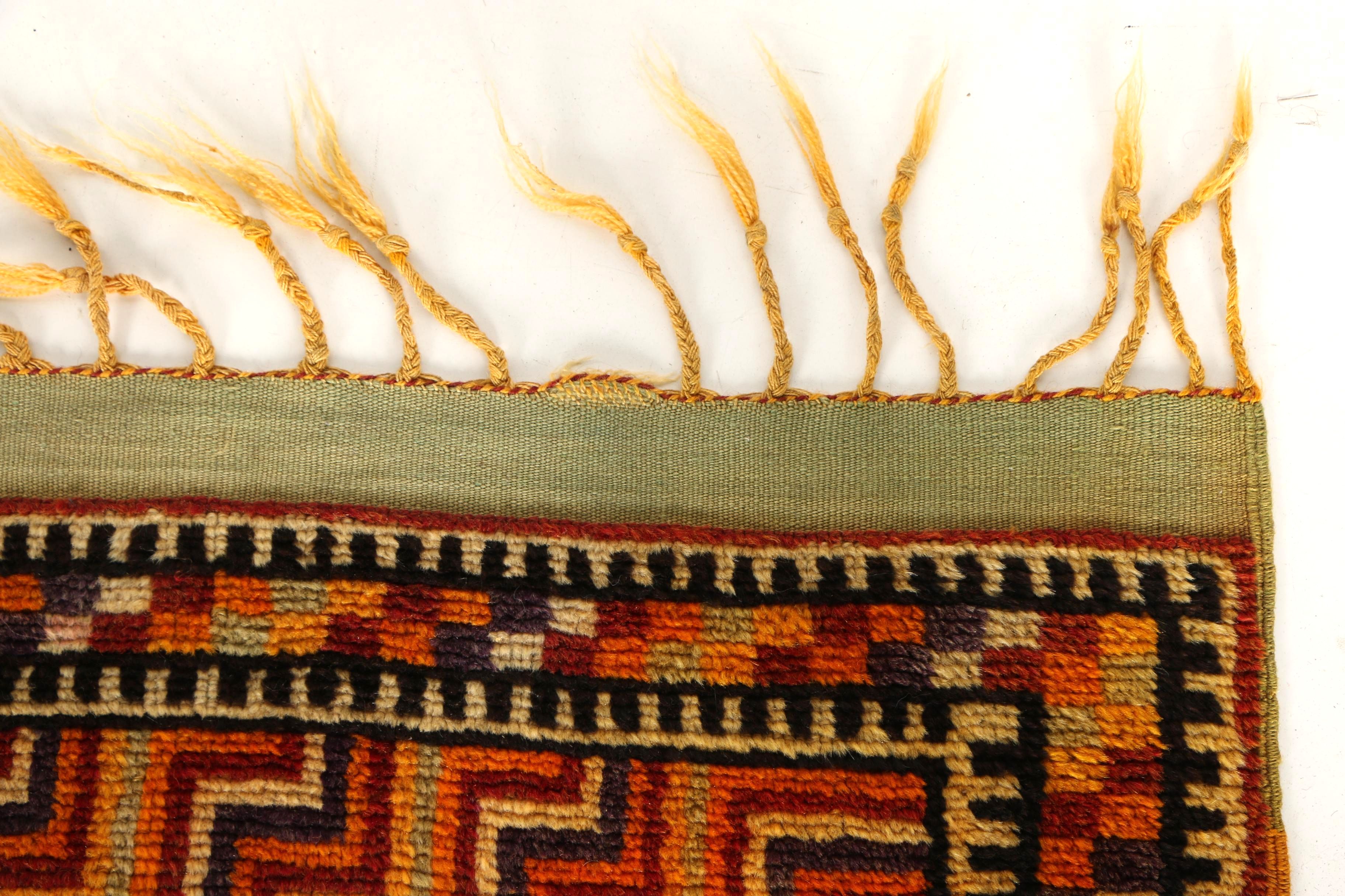 Handwoven Anatolian Tribal Area Rug