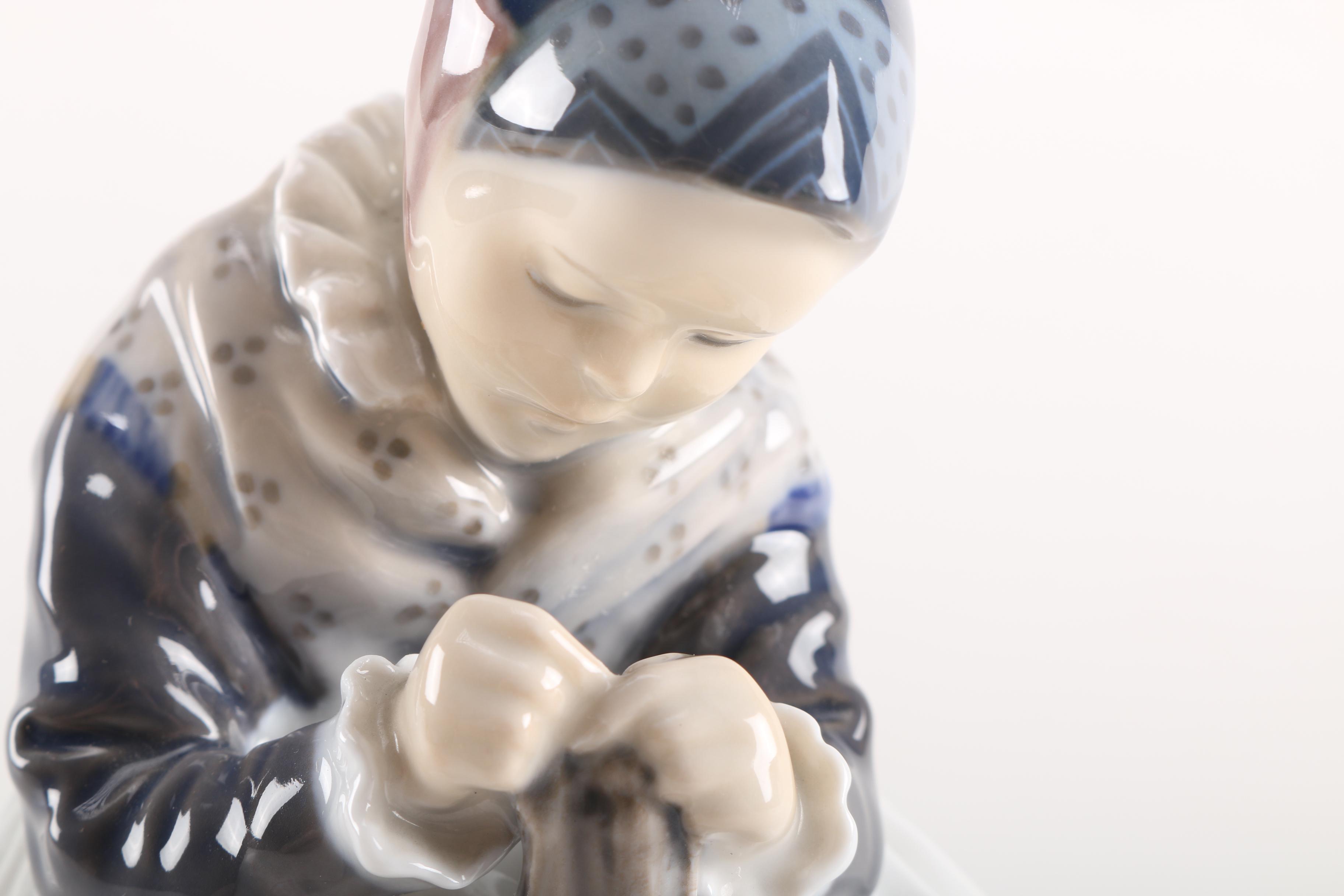 Royal Copenhagen Woman and Ducks Porcelain Figurines