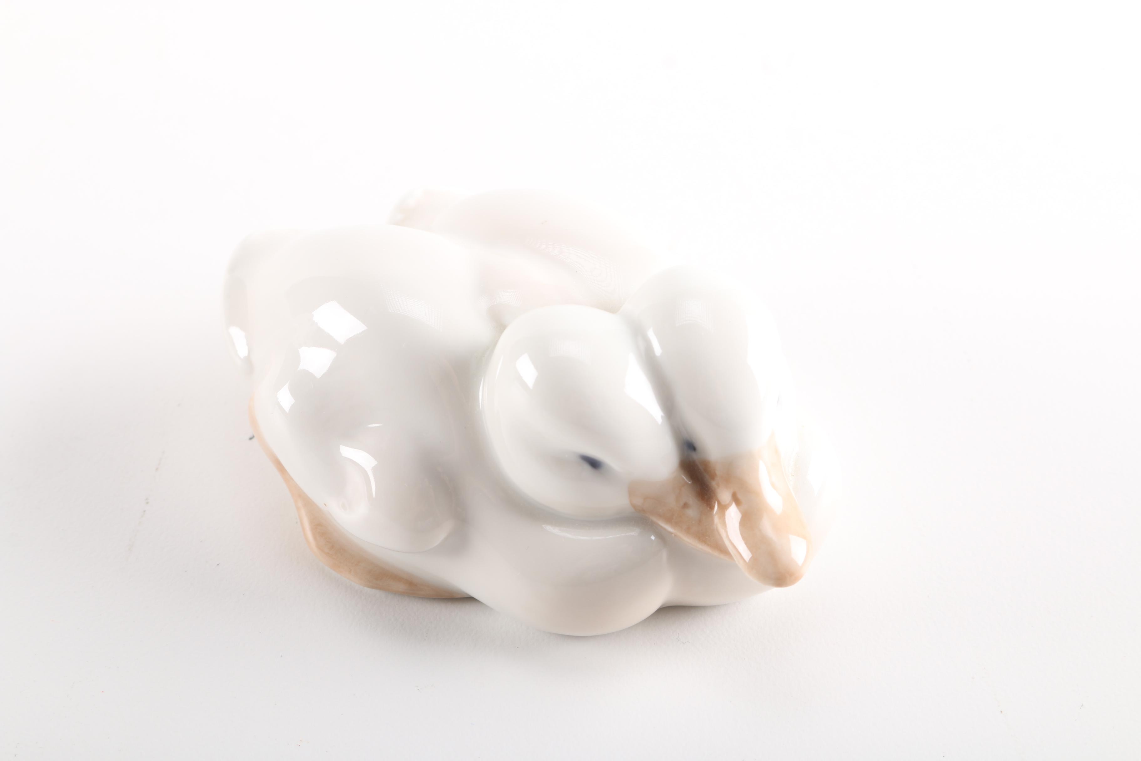 Royal Copenhagen Woman and Ducks Porcelain Figurines