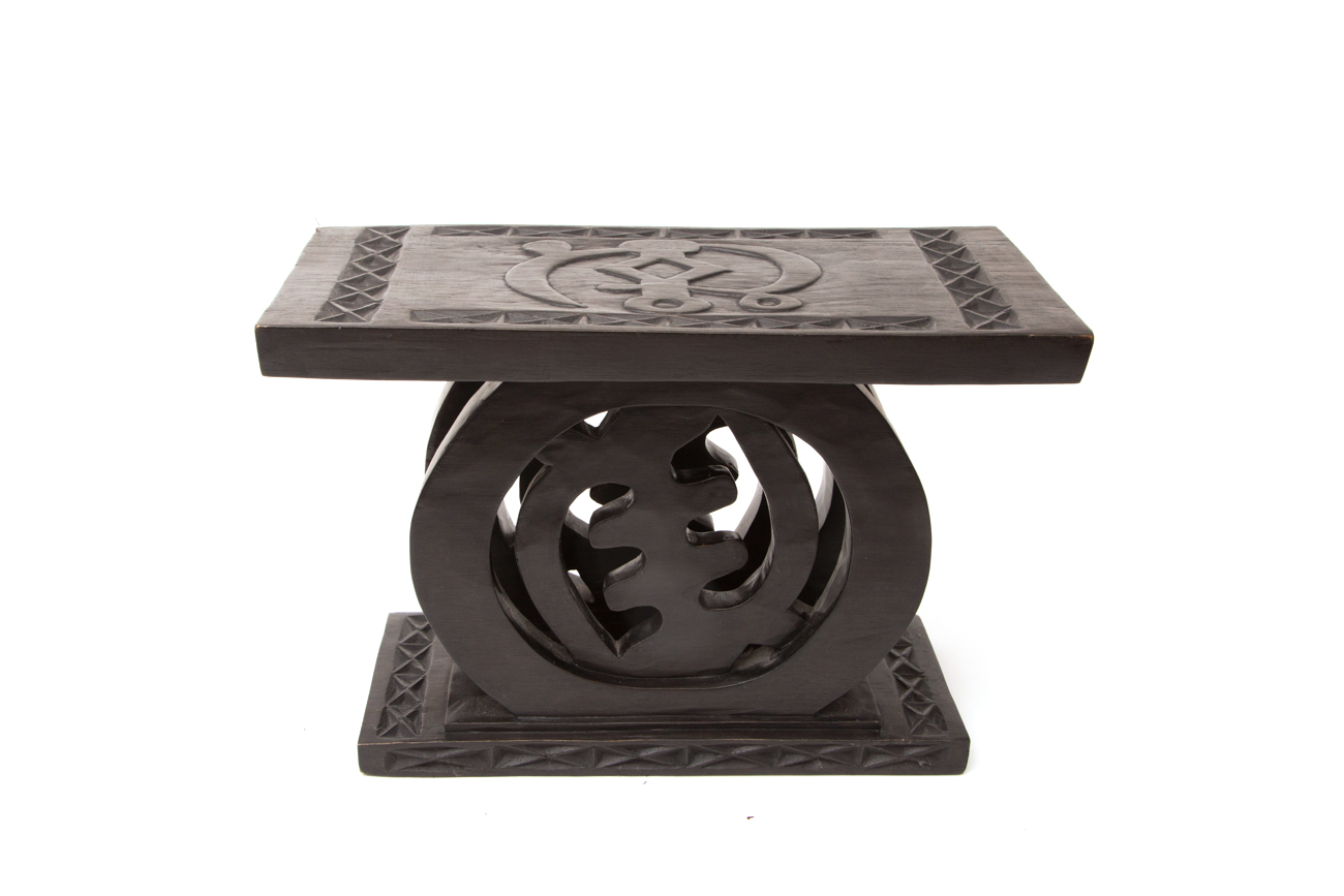 Modern Hand Carved Wooden Stool