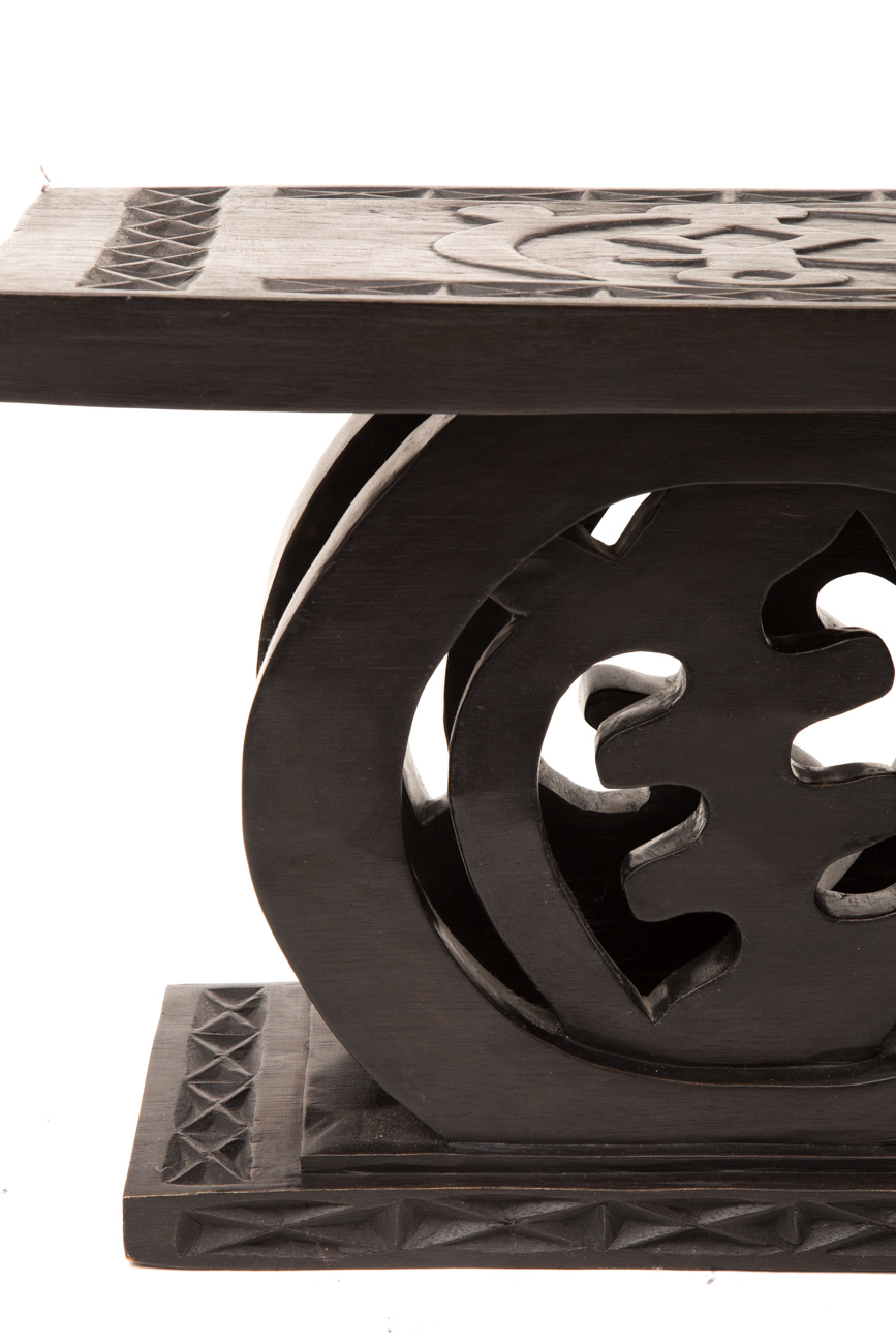 Modern Hand Carved Wooden Stool