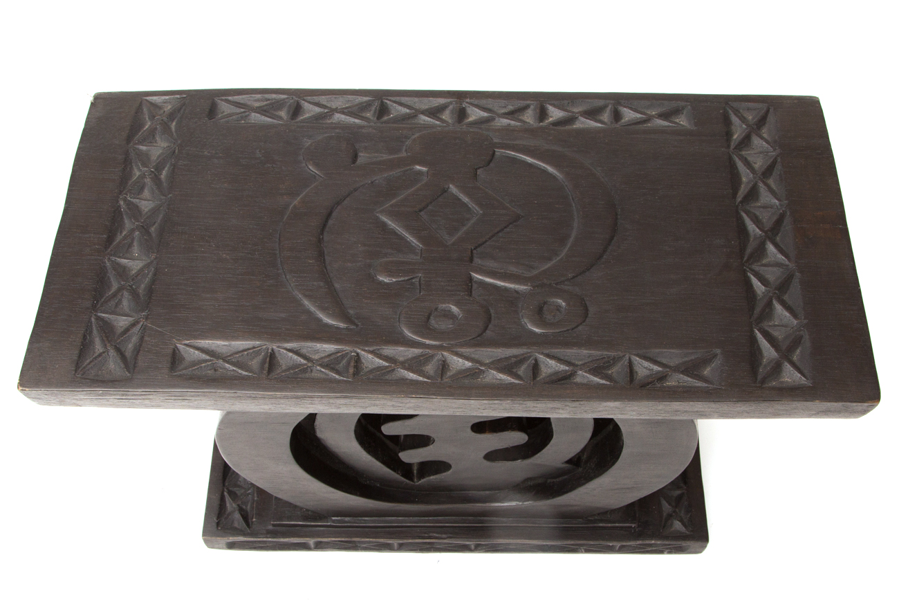 Modern Hand Carved Wooden Stool