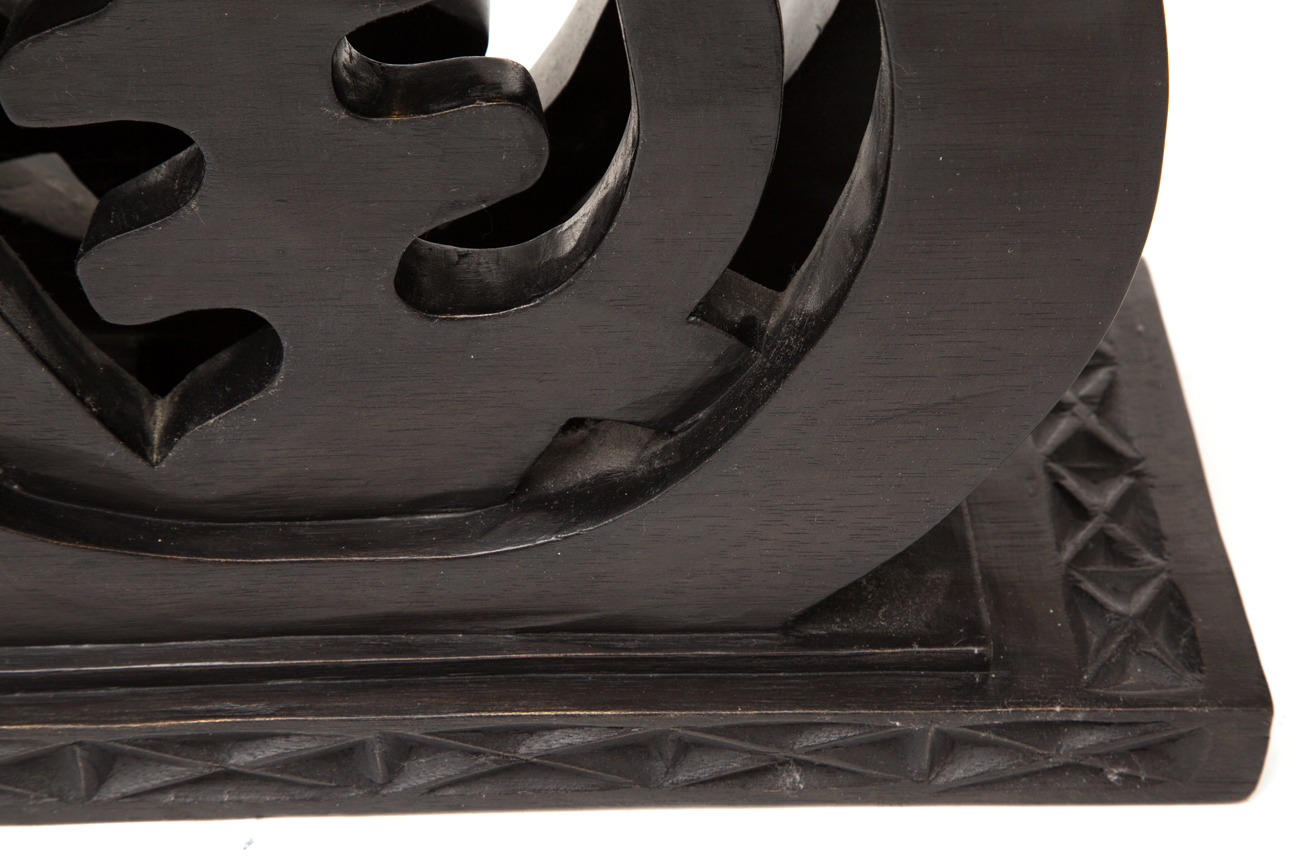 Modern Hand Carved Wooden Stool