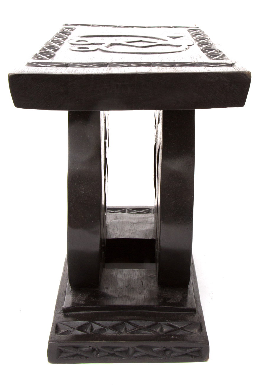 Modern Hand Carved Wooden Stool