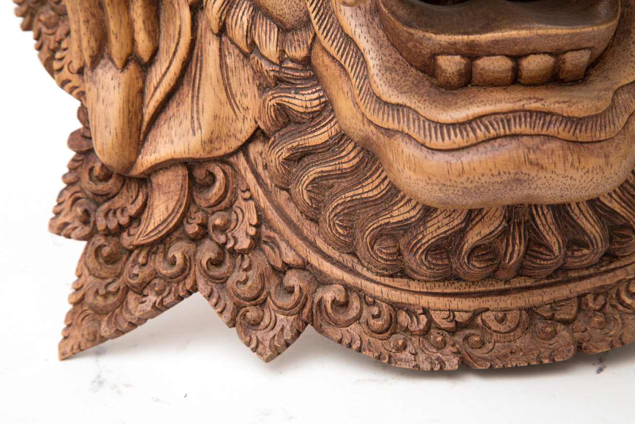 "Rahwana King of Alengka" Hand Carved Suar Wood Mask by Nyoman Subrata
