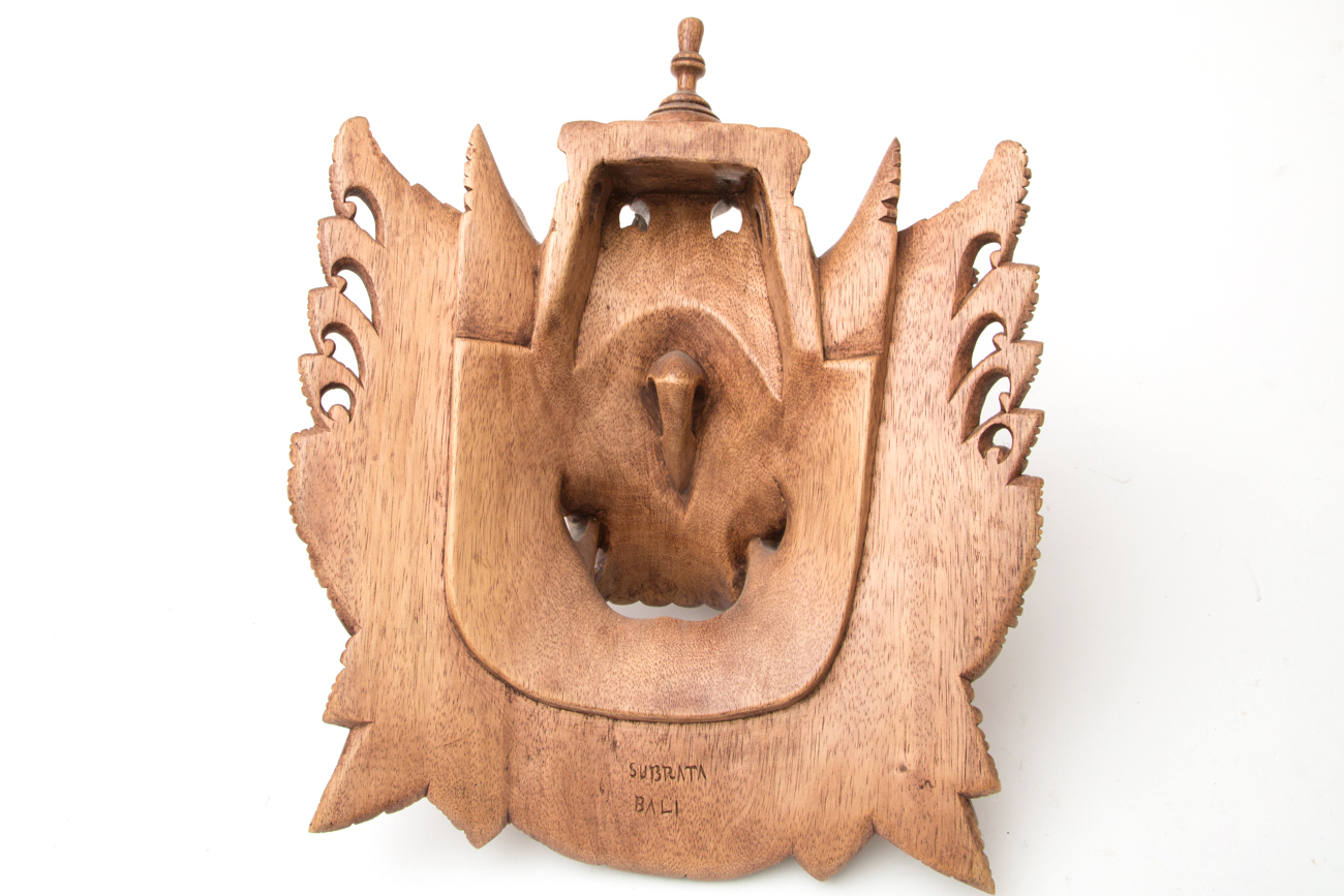 "Rahwana King of Alengka" Hand Carved Suar Wood Mask by Nyoman Subrata