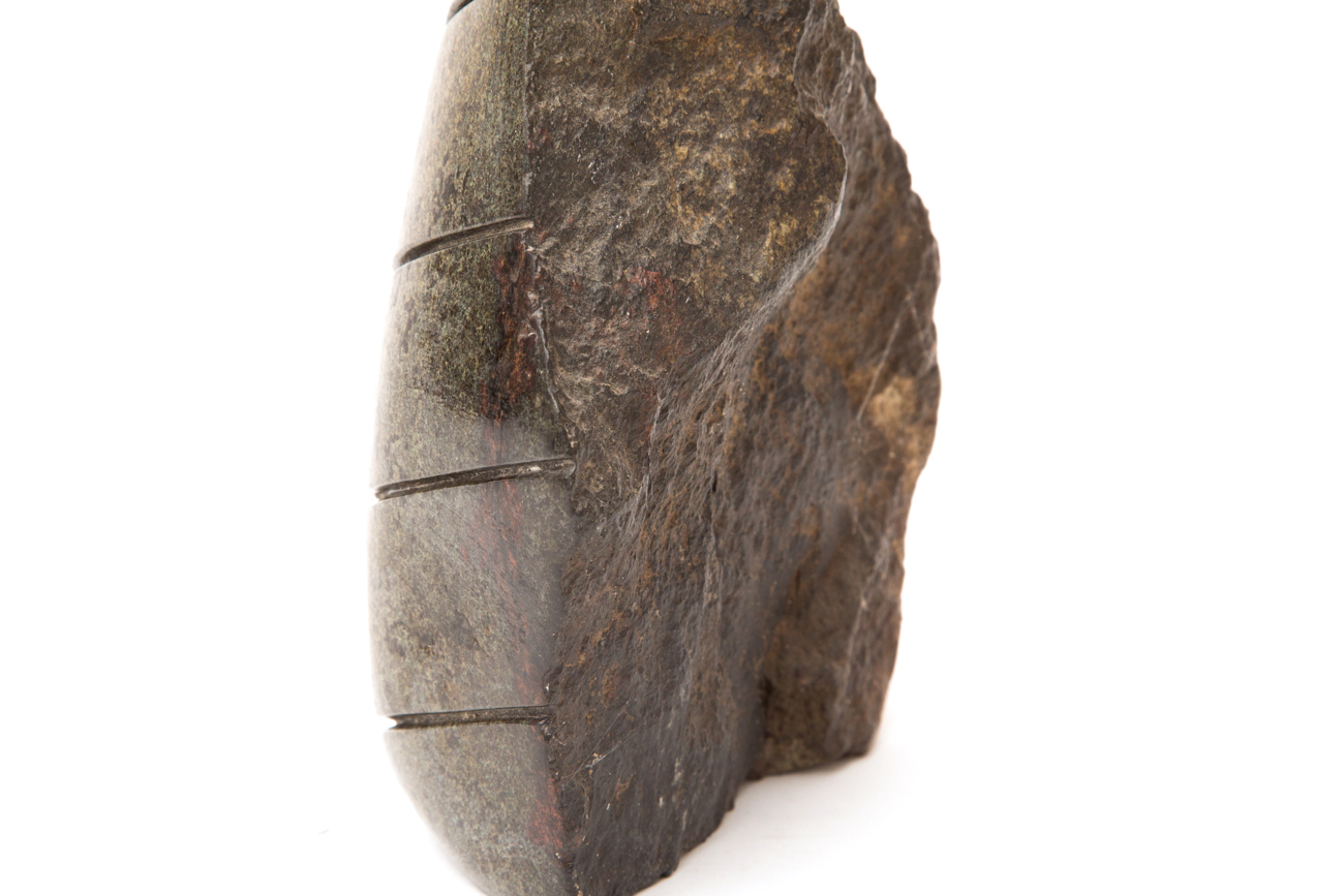 Abstract Modernist Style Serpentine Sculpture by Richard Mteki