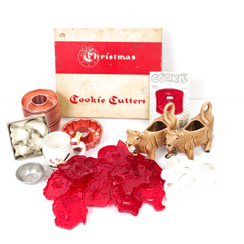 Old Fashioned Christmas Cookie Cutters and Friends