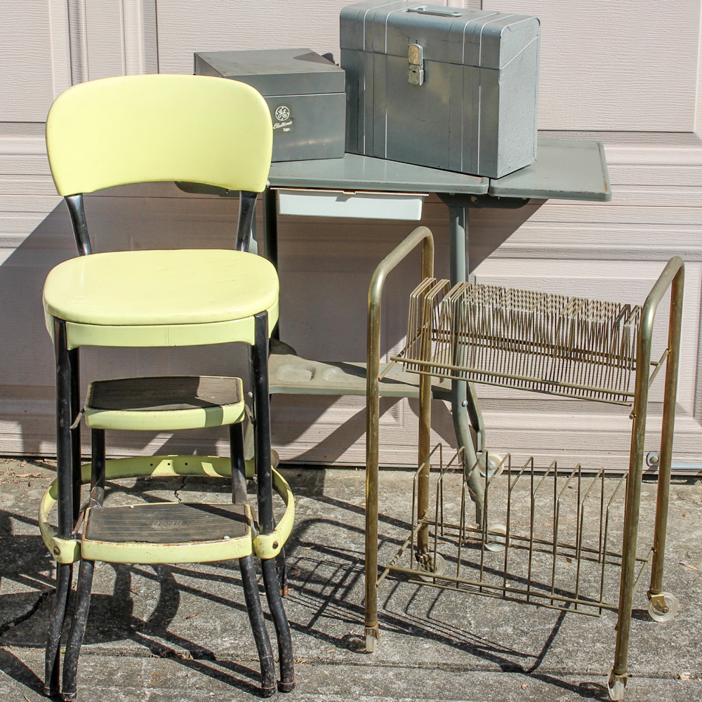 Collection of Vintage Metal Furniture, Including Cosco