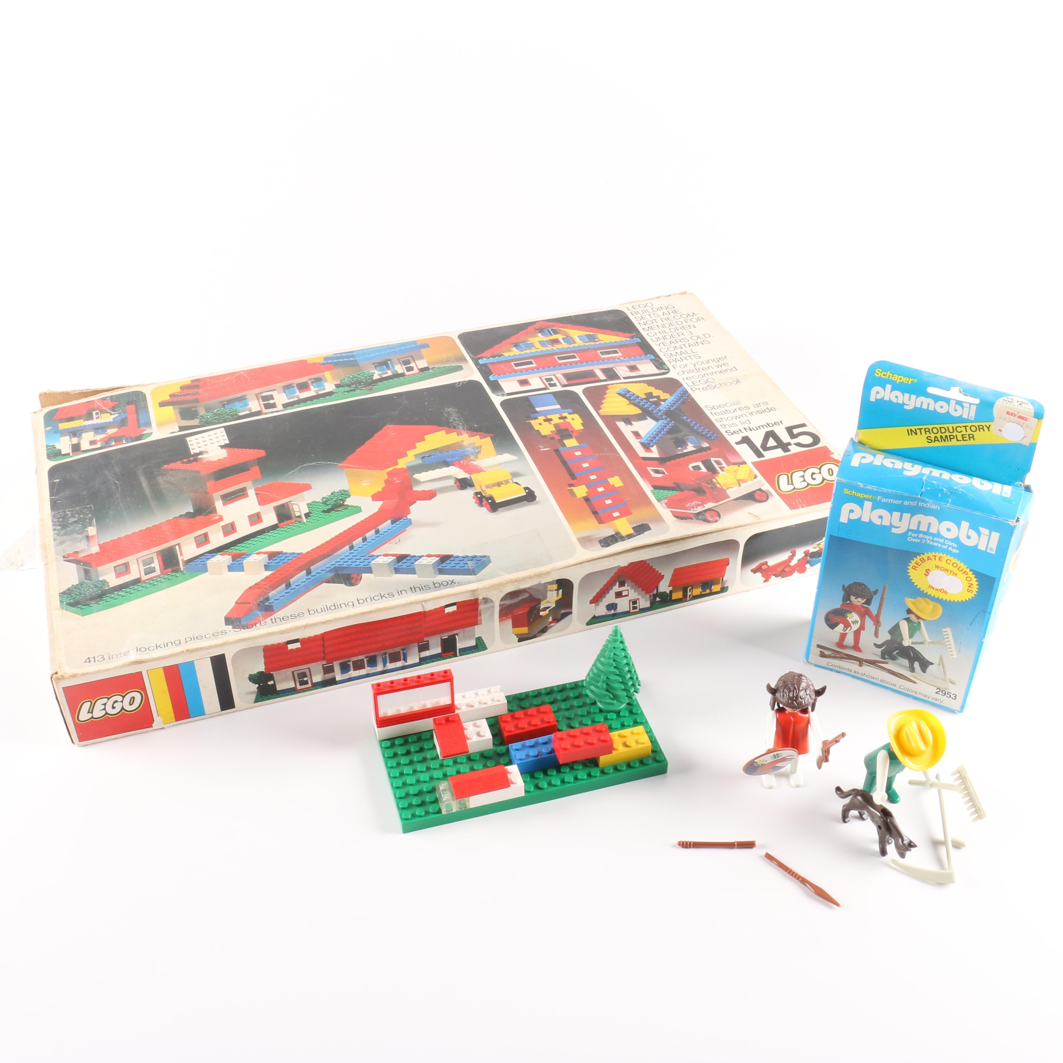 Vintage LEGO Set and Playmobil Kit
