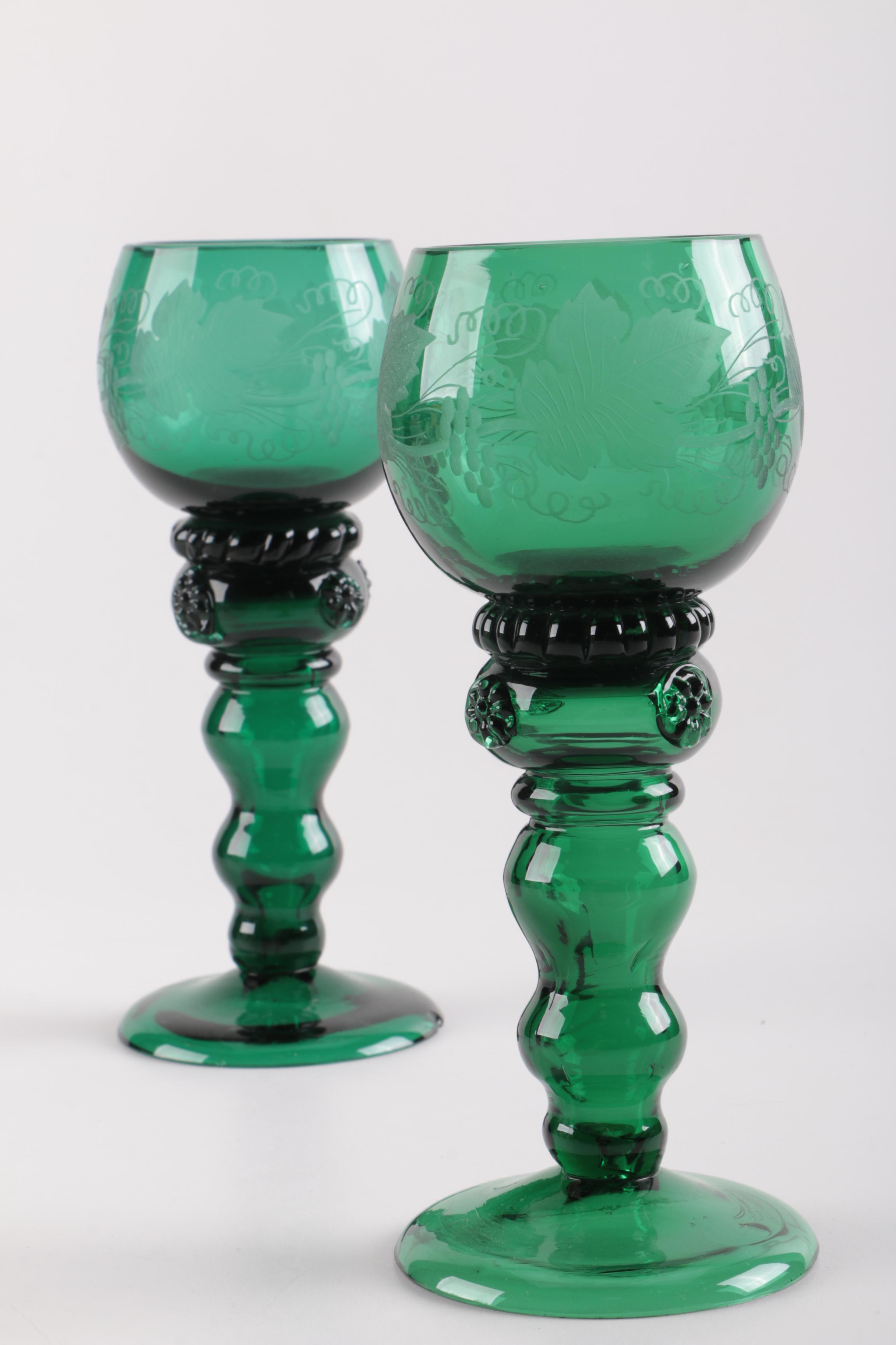 Antique Roemer Wine Glasses