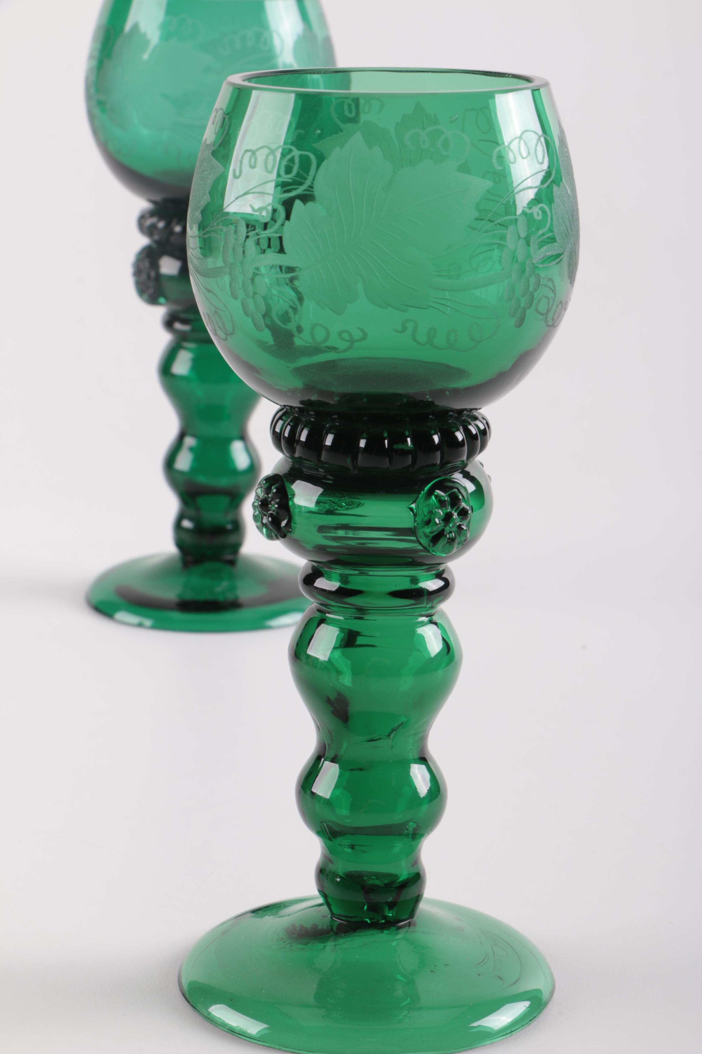 Antique Roemer Wine Glasses