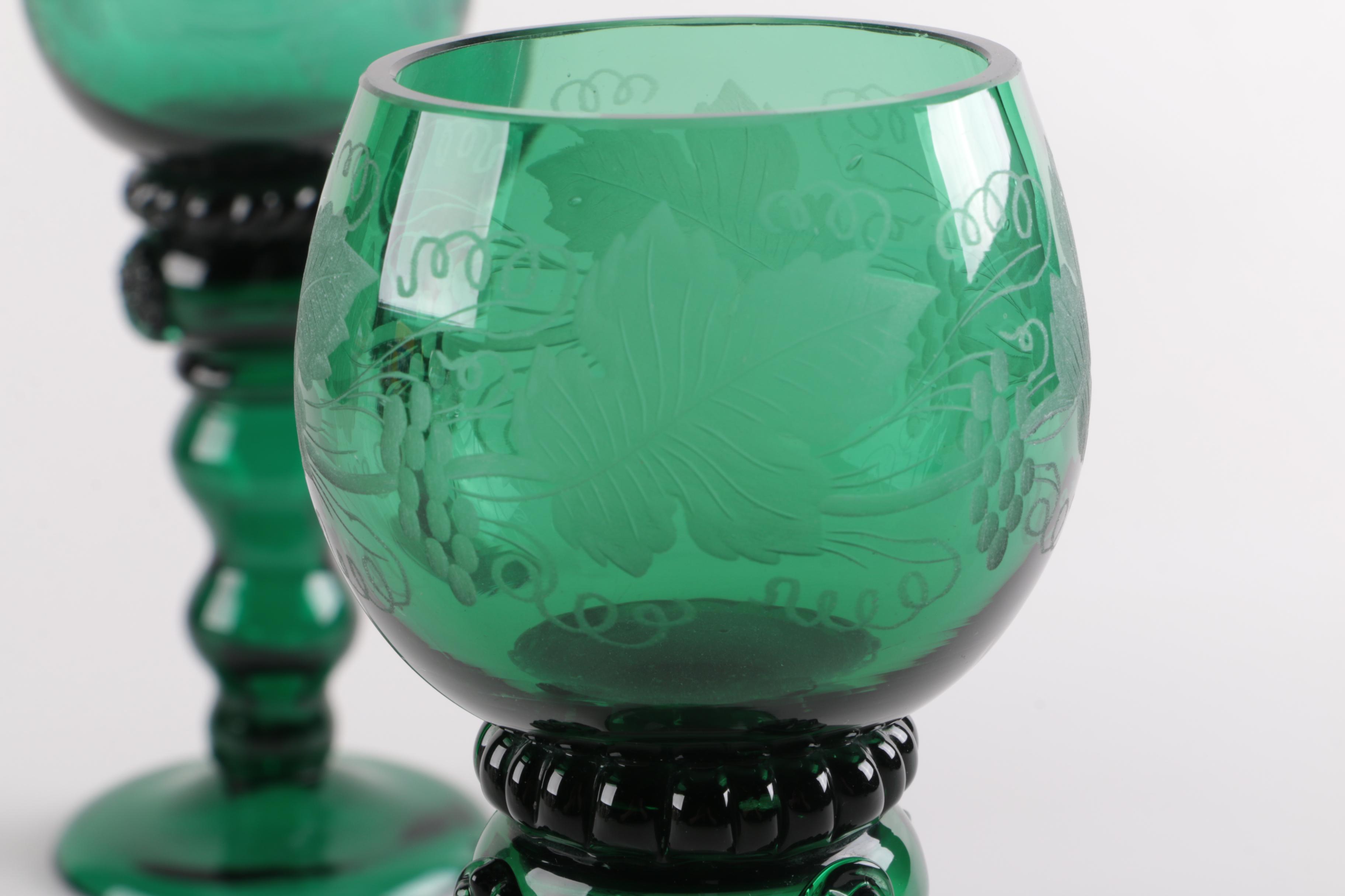 Antique Roemer Wine Glasses