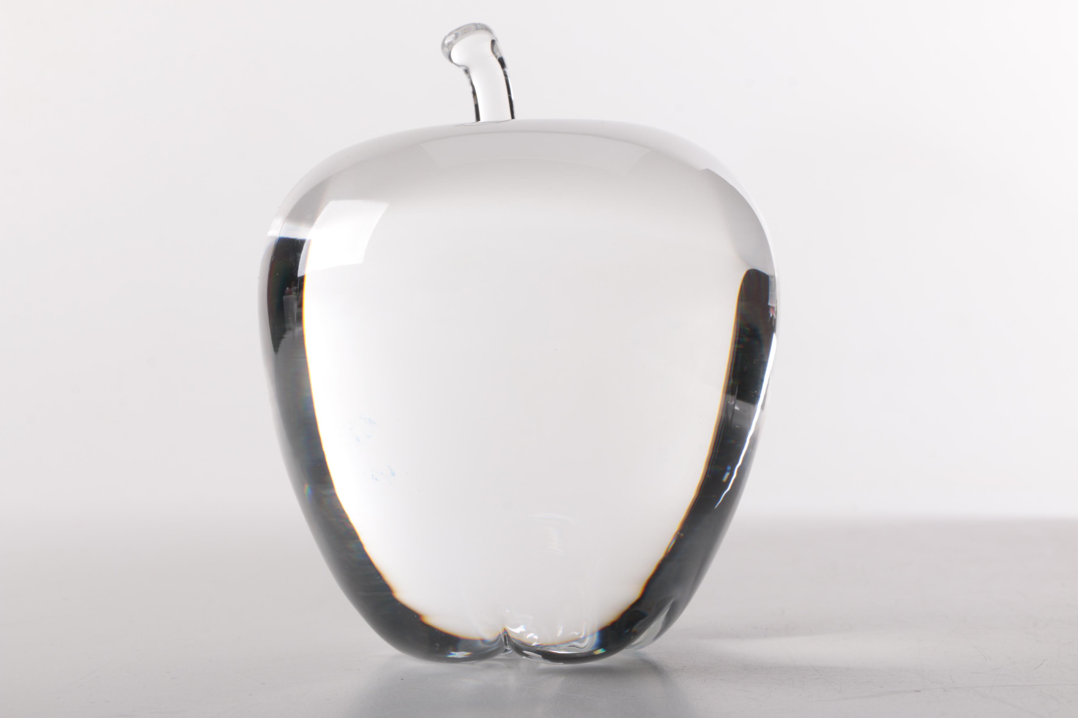 Steuben Crystal Apple Paperweight