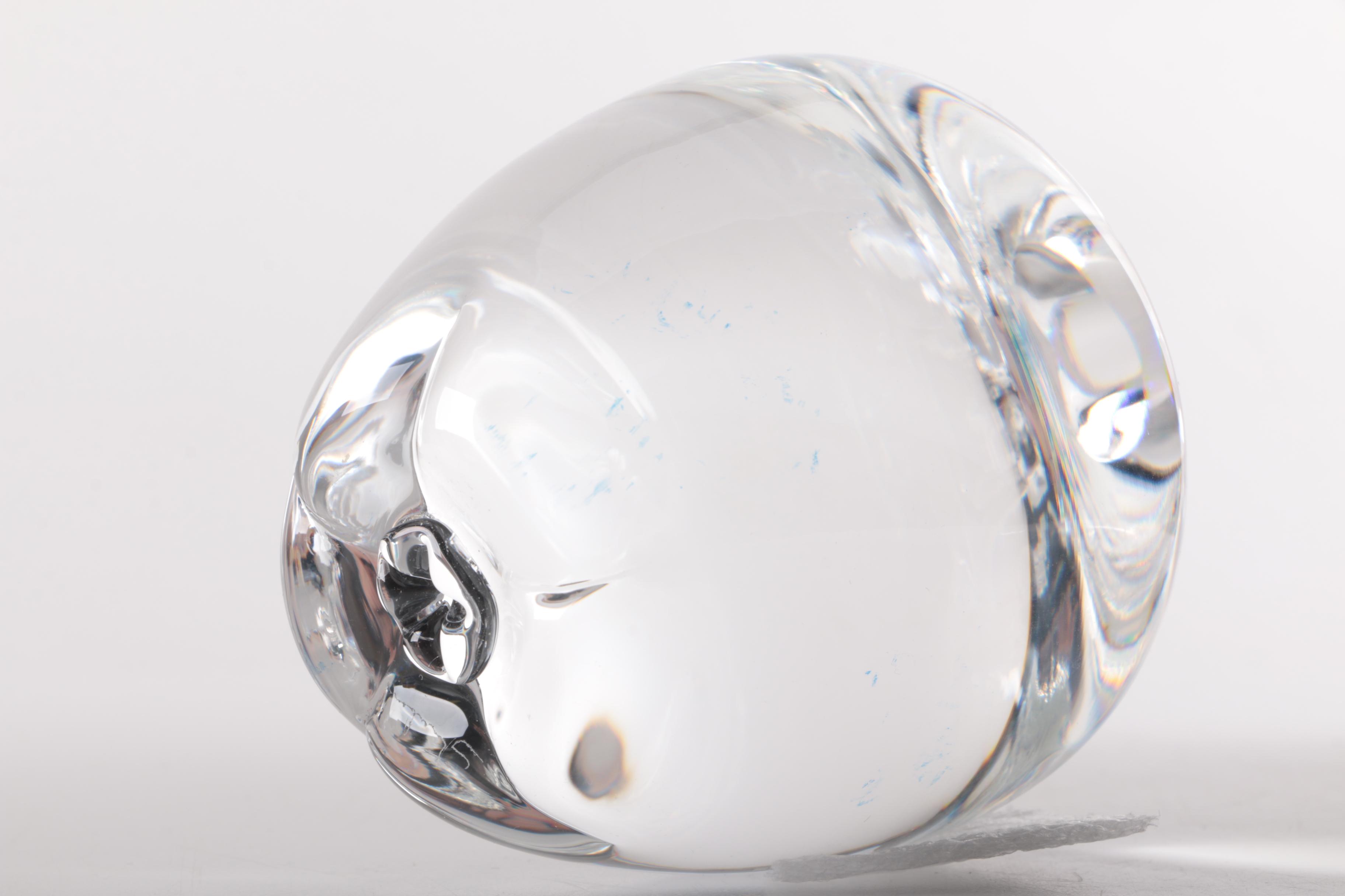 Steuben Crystal Apple Paperweight