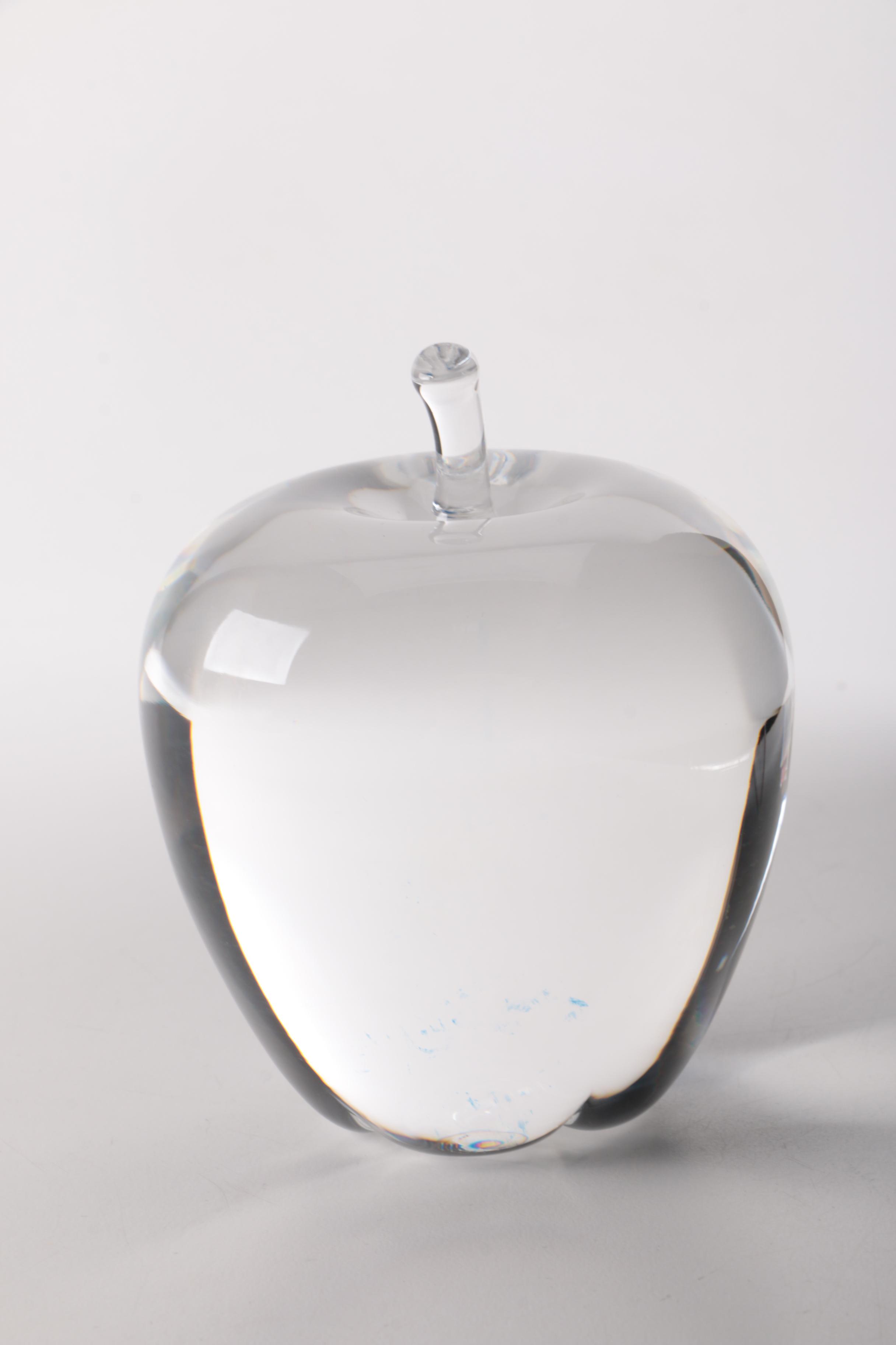 Steuben Crystal Apple Paperweight