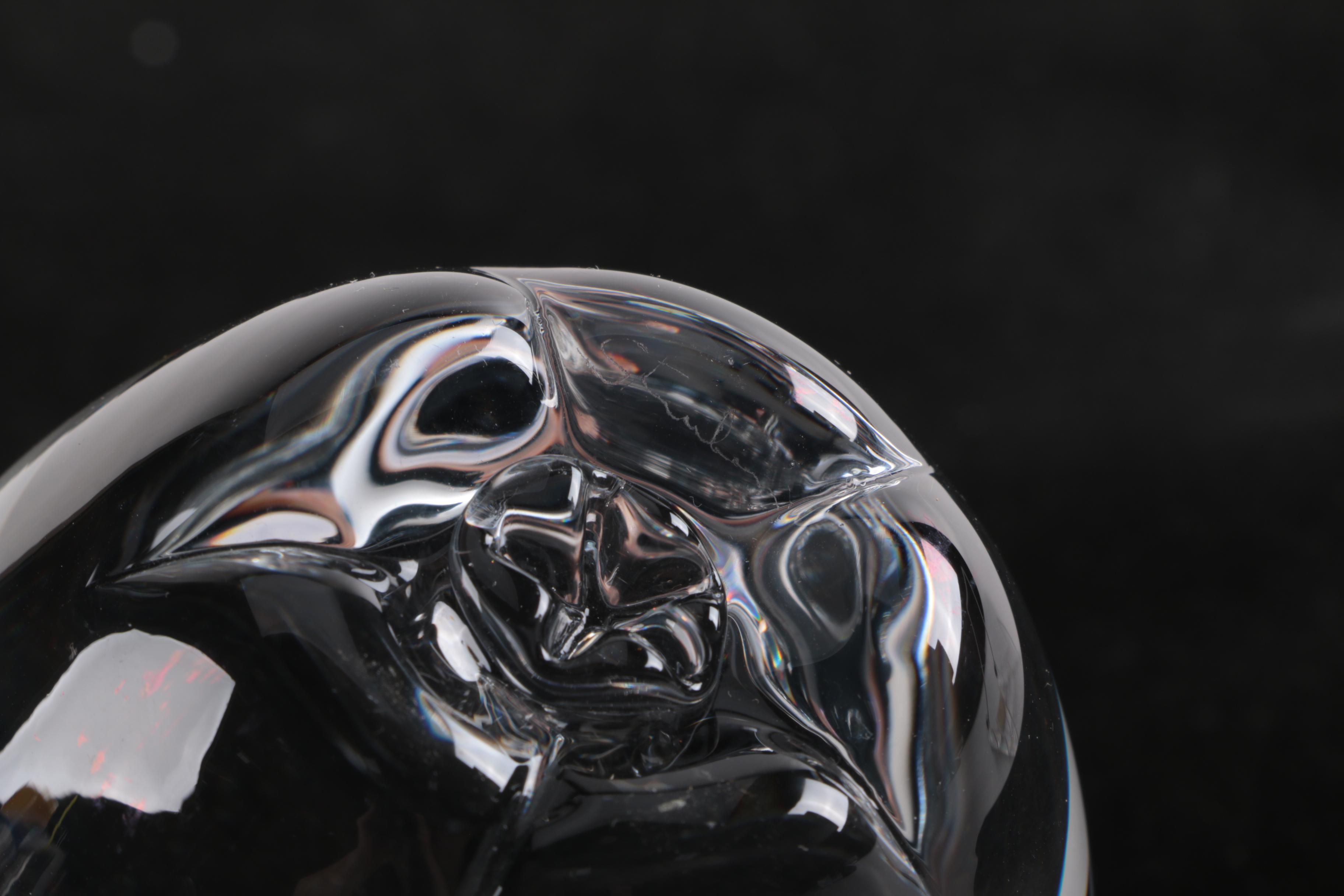 Steuben Crystal Apple Paperweight