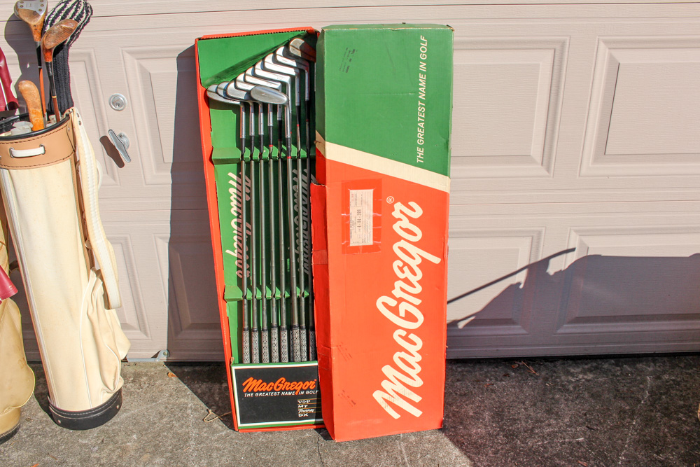 Antique Wooden Golf Clubs And More