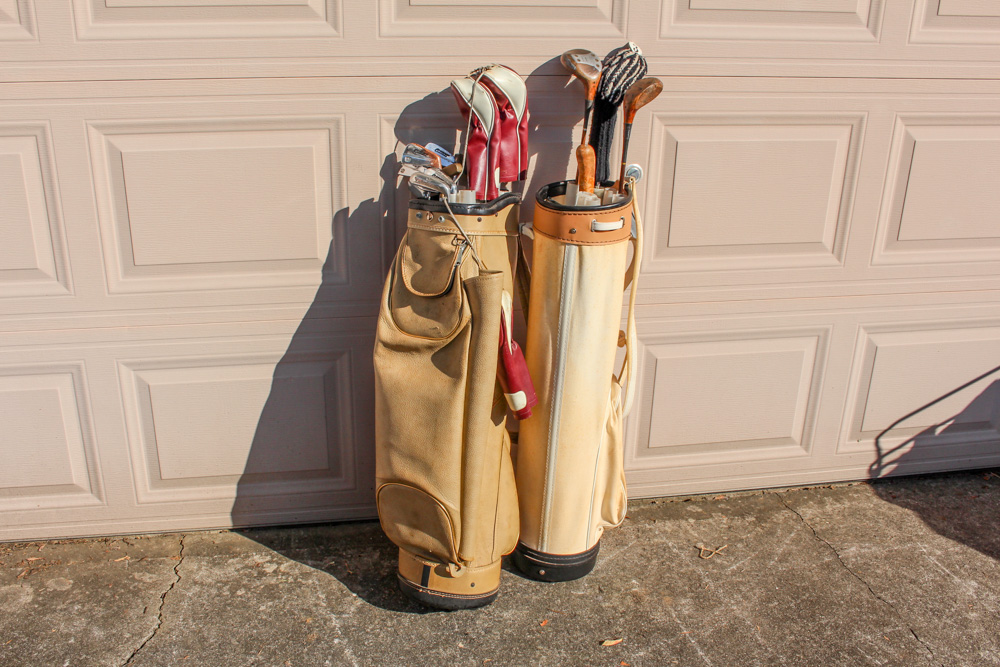 Antique Wooden Golf Clubs And More