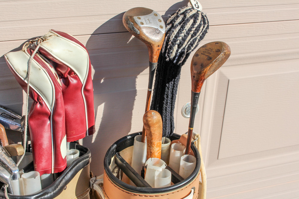 Antique Wooden Golf Clubs And More
