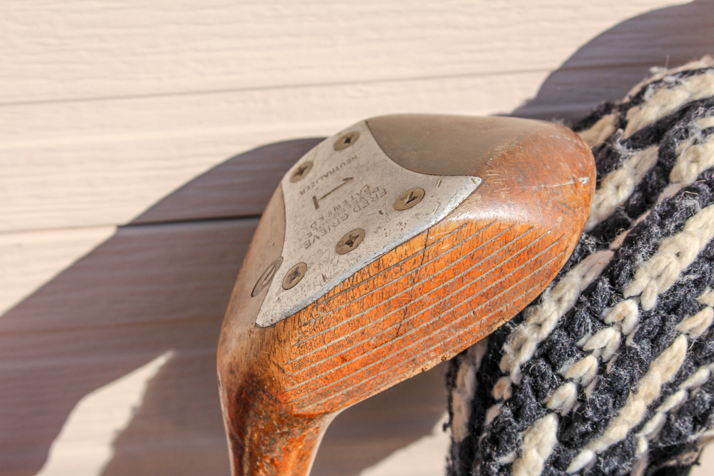 Antique Wooden Golf Clubs And More