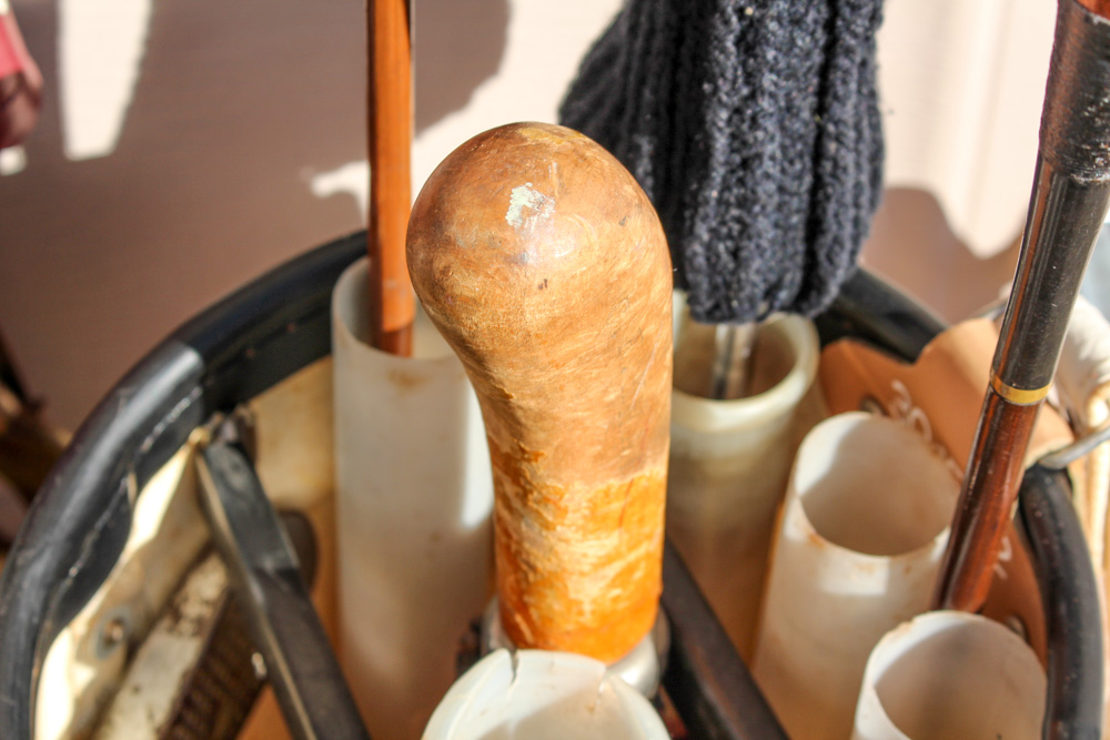 Antique Wooden Golf Clubs And More