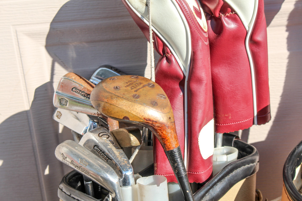 Antique Wooden Golf Clubs And More