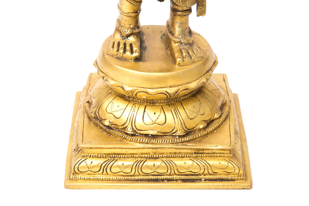 Large Indian Ardha-Narisvara Brass Sculpture
