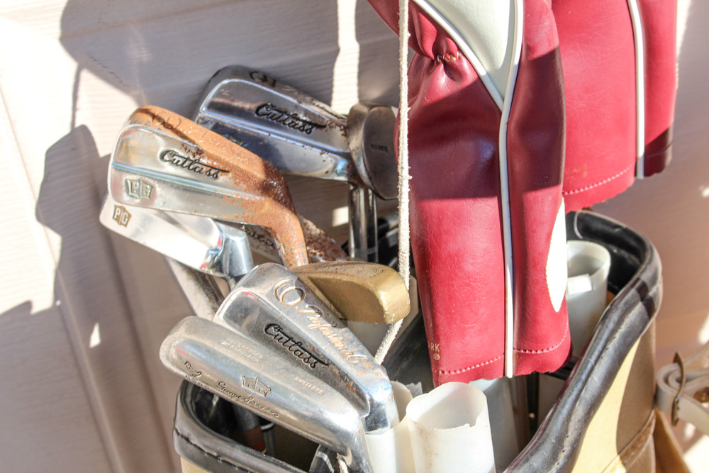 Antique Wooden Golf Clubs And More