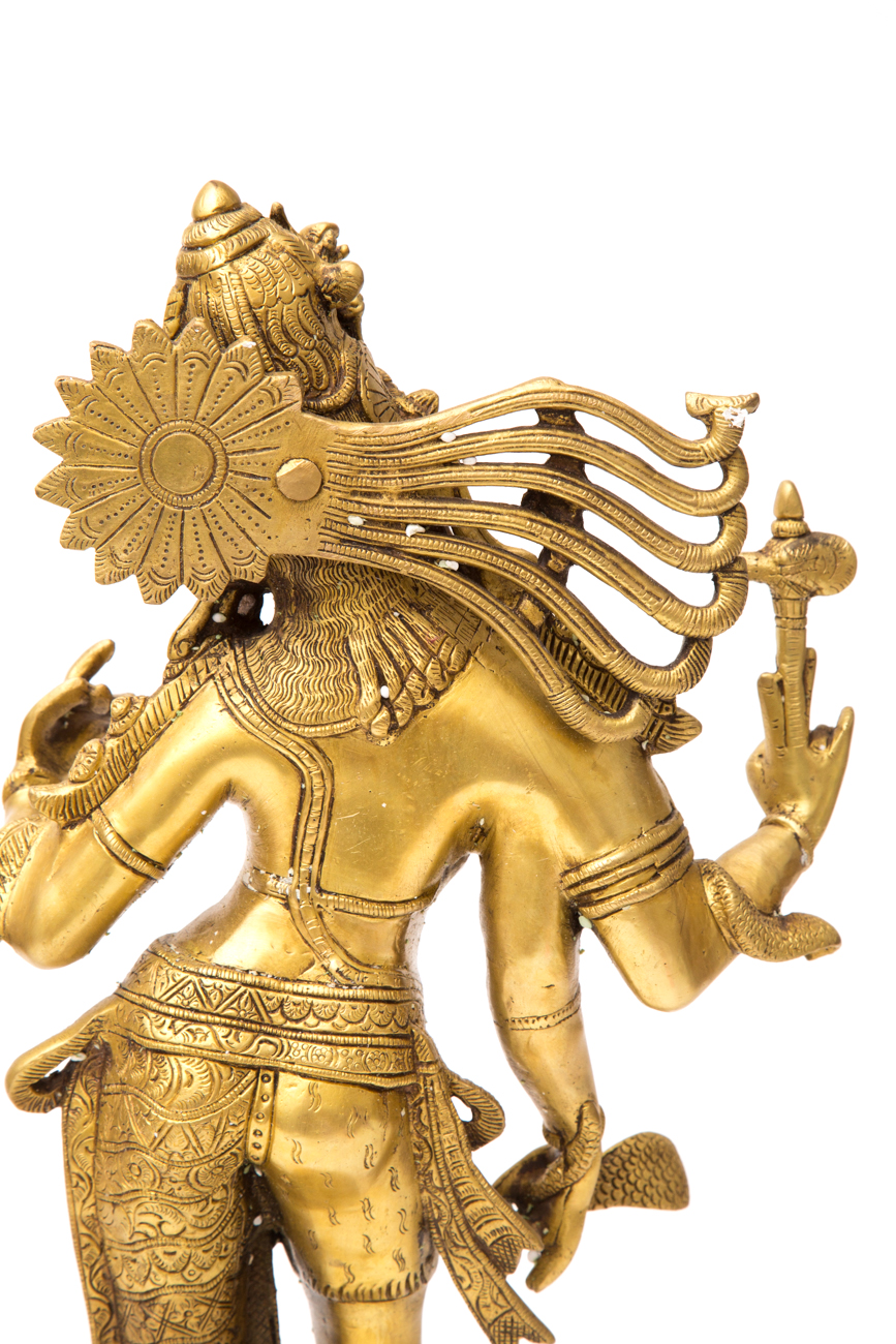 Large Indian Ardha-Narisvara Brass Sculpture