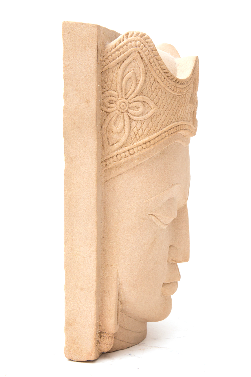 Indonesian Inspired Sandstone Bust Sculpture