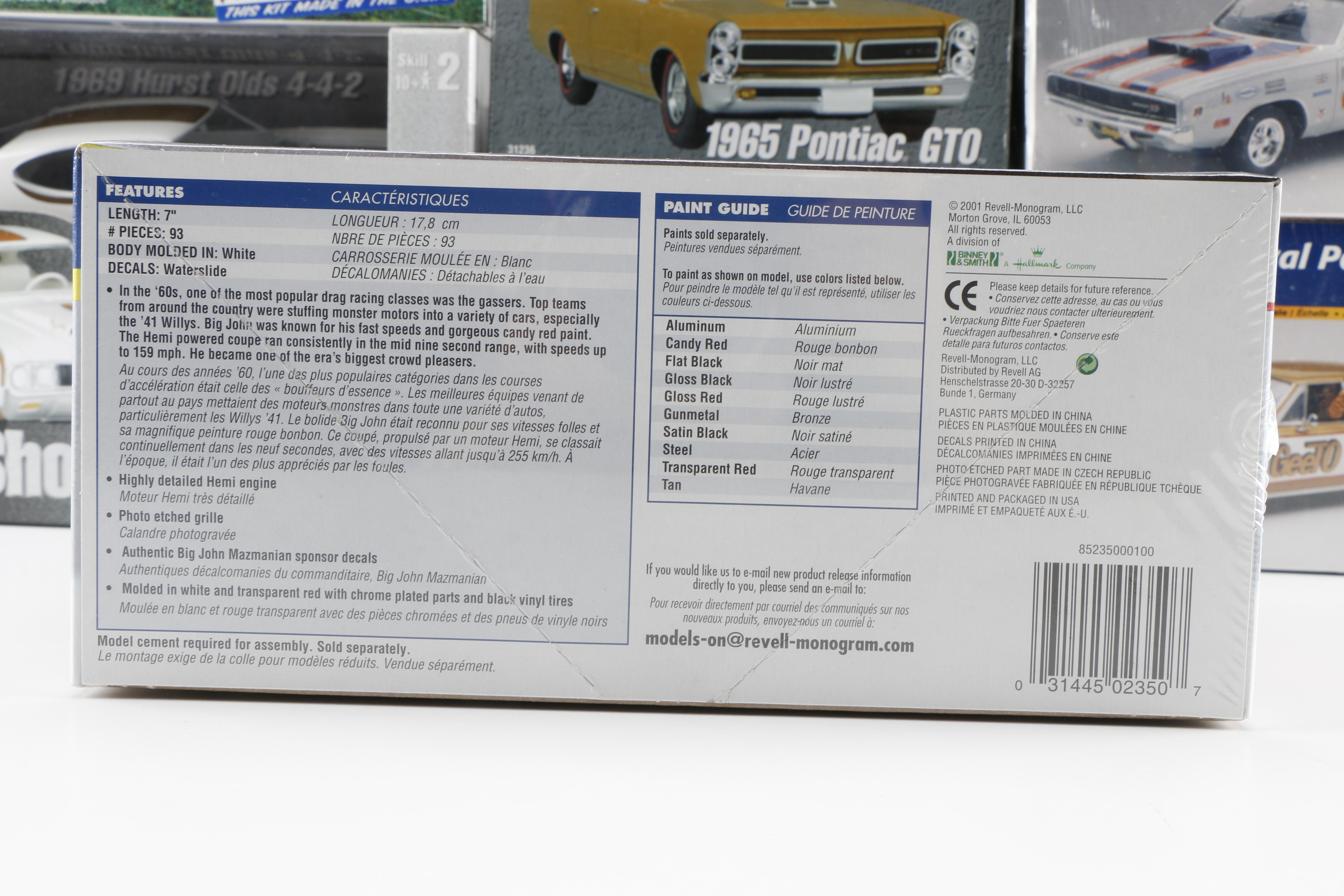 Die-Cast Vehicles Including Revell and ProShop