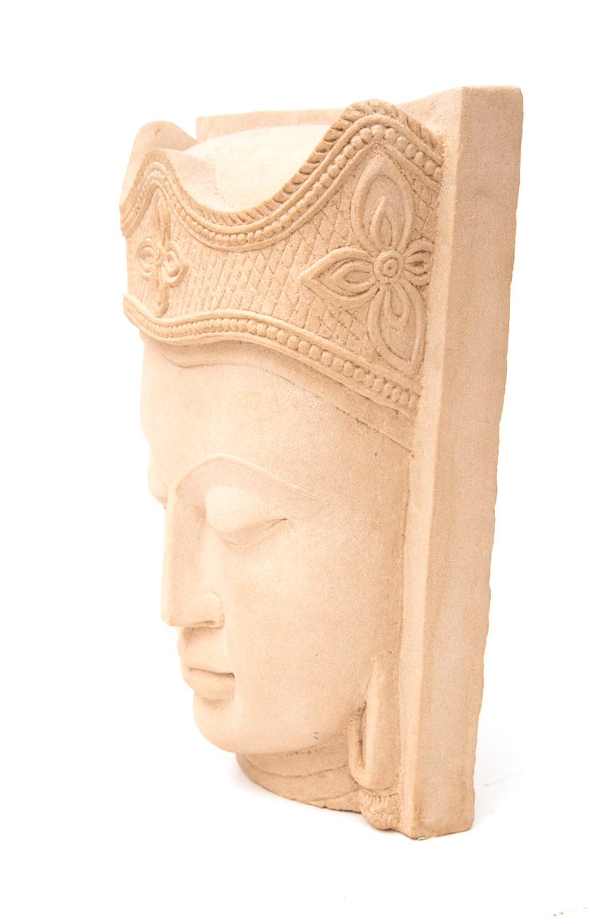 Indonesian Inspired Sandstone Bust Sculpture