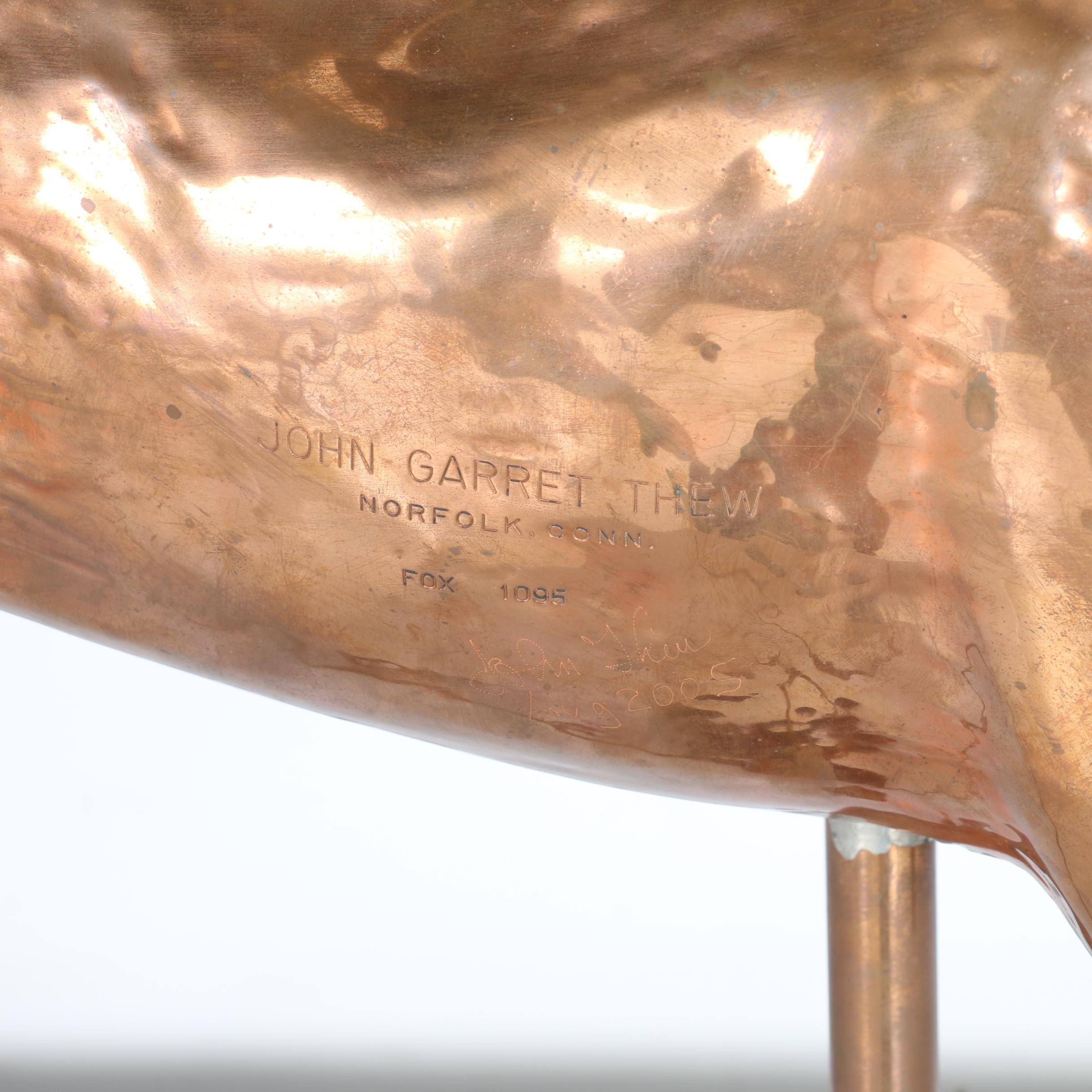 2005 Signed John Garret Thew "Fox" Weathervane