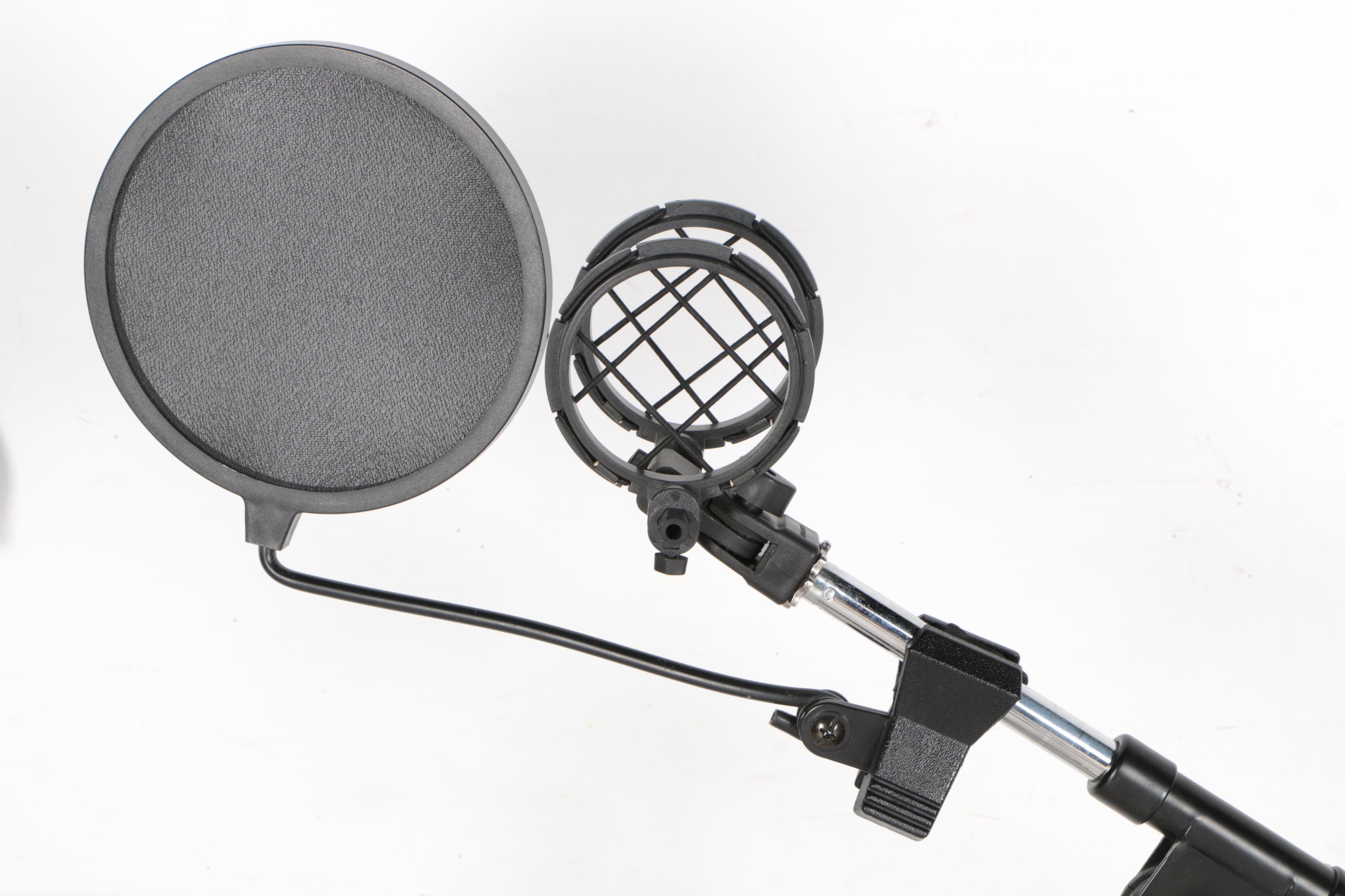 Realistic Microphone and Stand, Tripods and Accessories