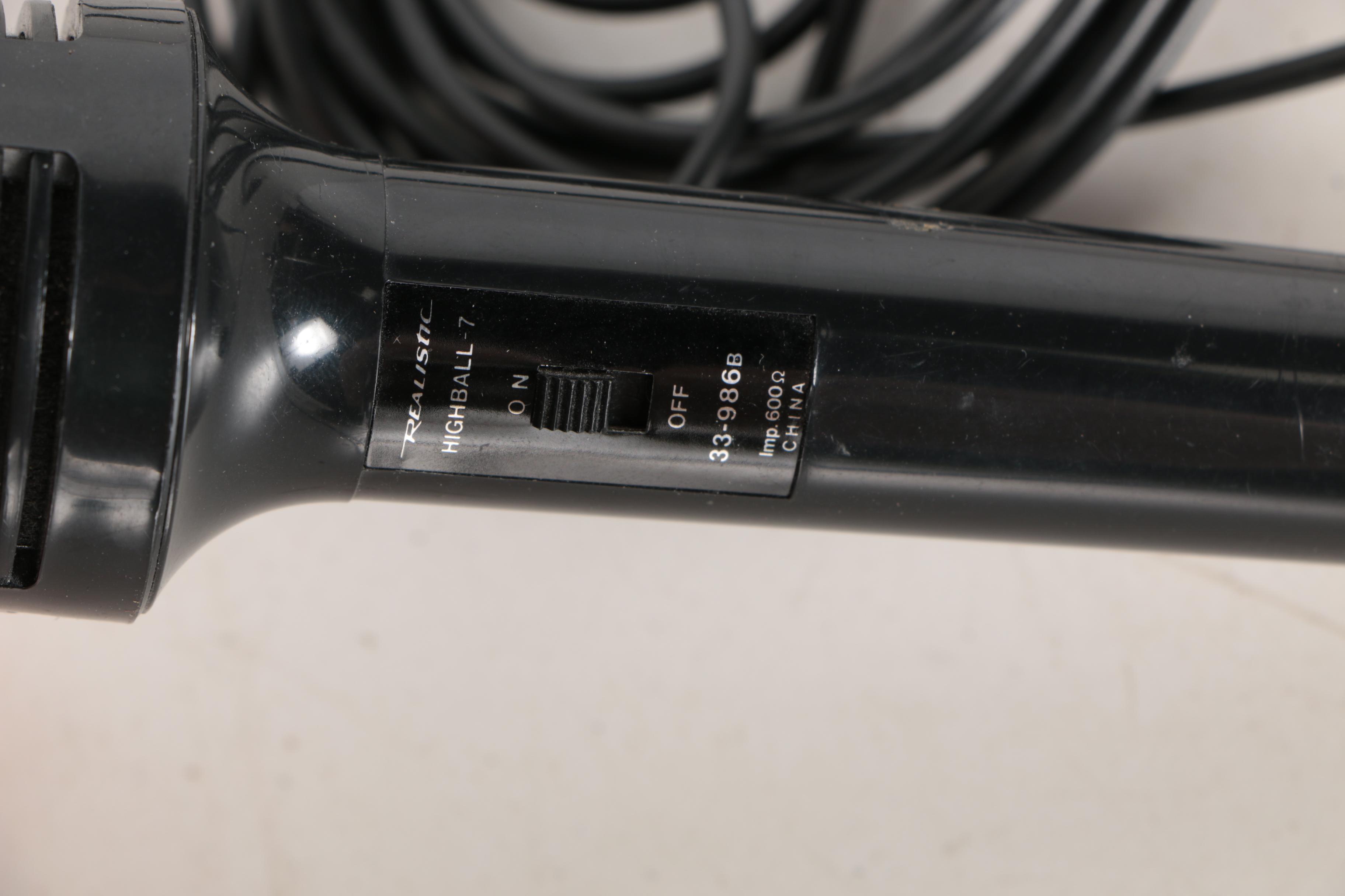 Realistic Microphone and Stand, Tripods and Accessories