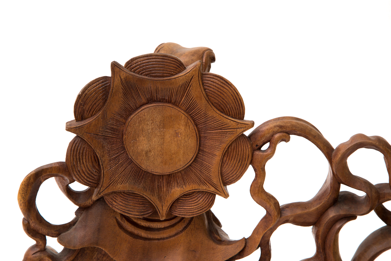 Hand Carved Wooden Sculpture Of Indonesian Goddess