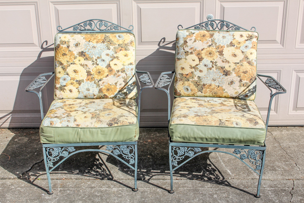 Wrought Iron Patio Sofa and Chairs