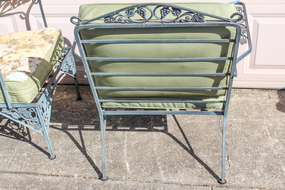 Wrought Iron Patio Sofa and Chairs