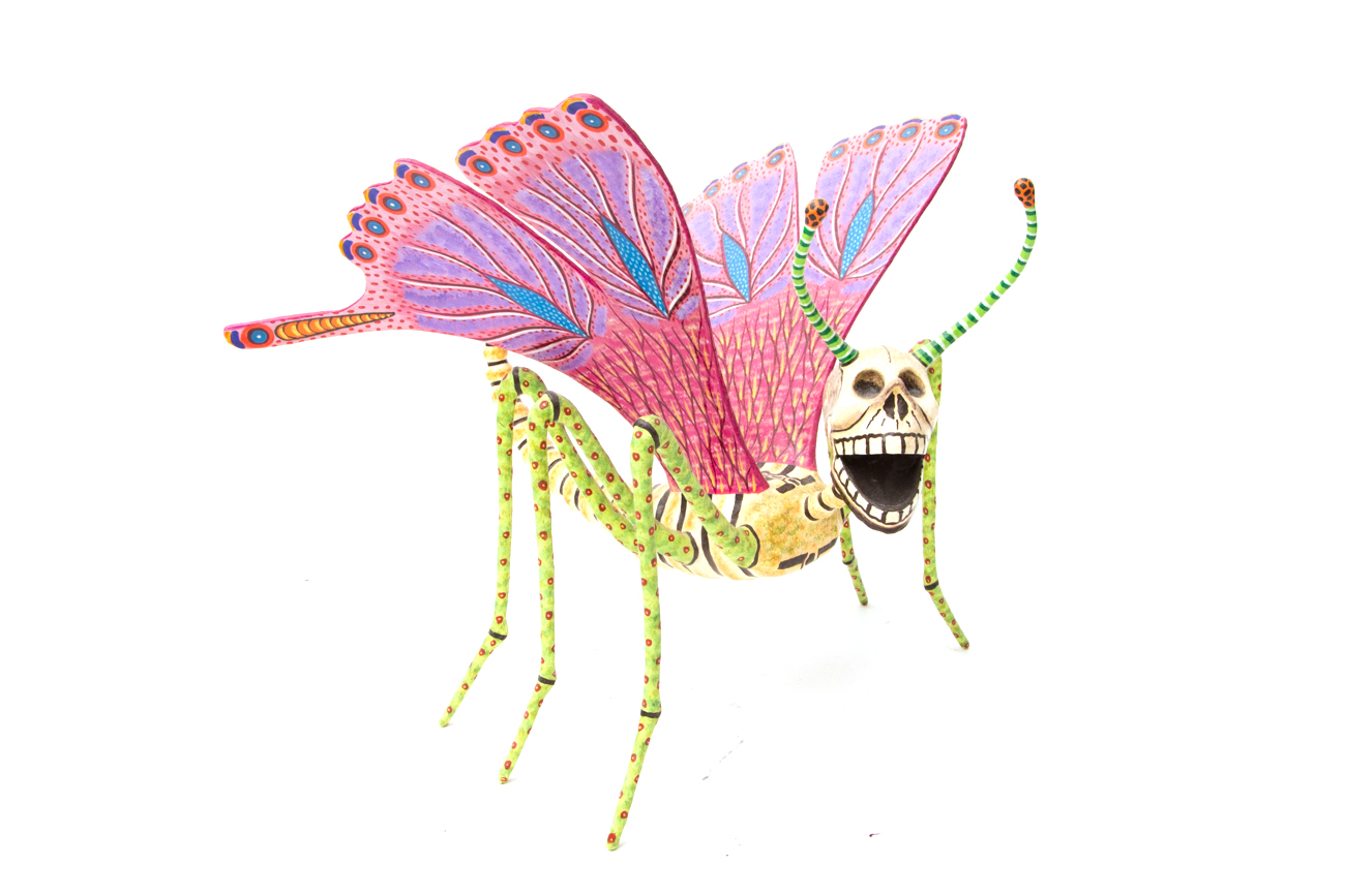 Mexican Papier-mâché Skeleton Moth By Antonio Joel Garcia