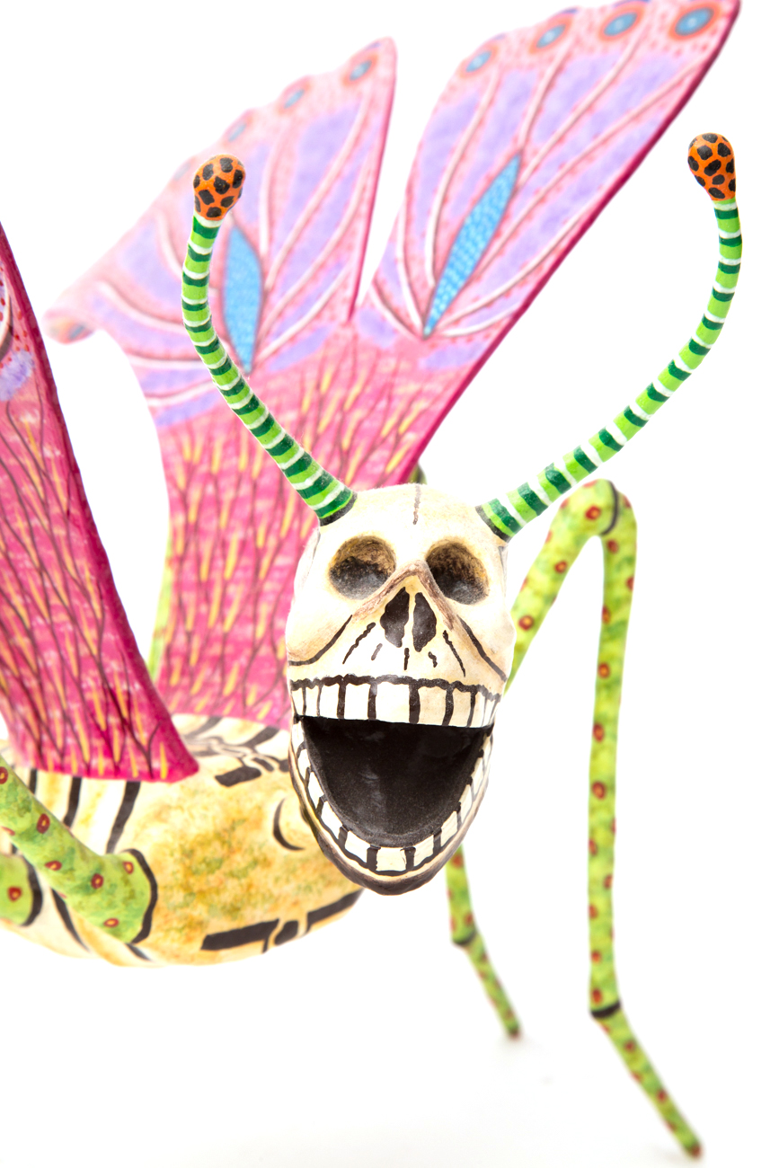 Mexican Papier-mâché Skeleton Moth By Antonio Joel Garcia