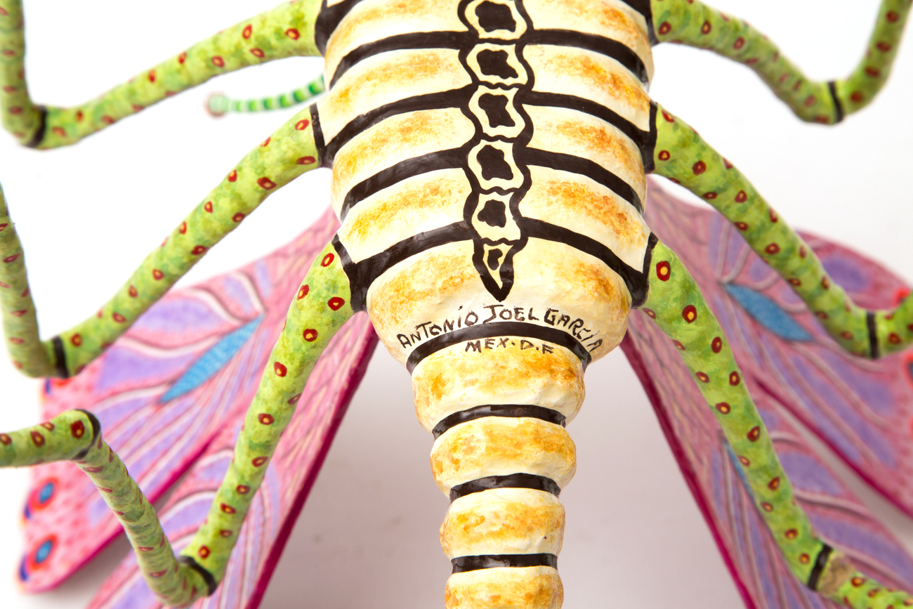 Mexican Papier-mâché Skeleton Moth By Antonio Joel Garcia