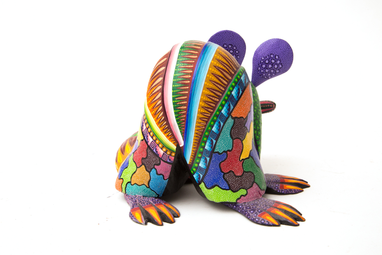 Folk Art Armadillo Sculpture By Julia Fuentes