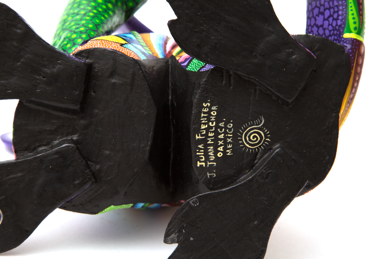 Folk Art Armadillo Sculpture By Julia Fuentes