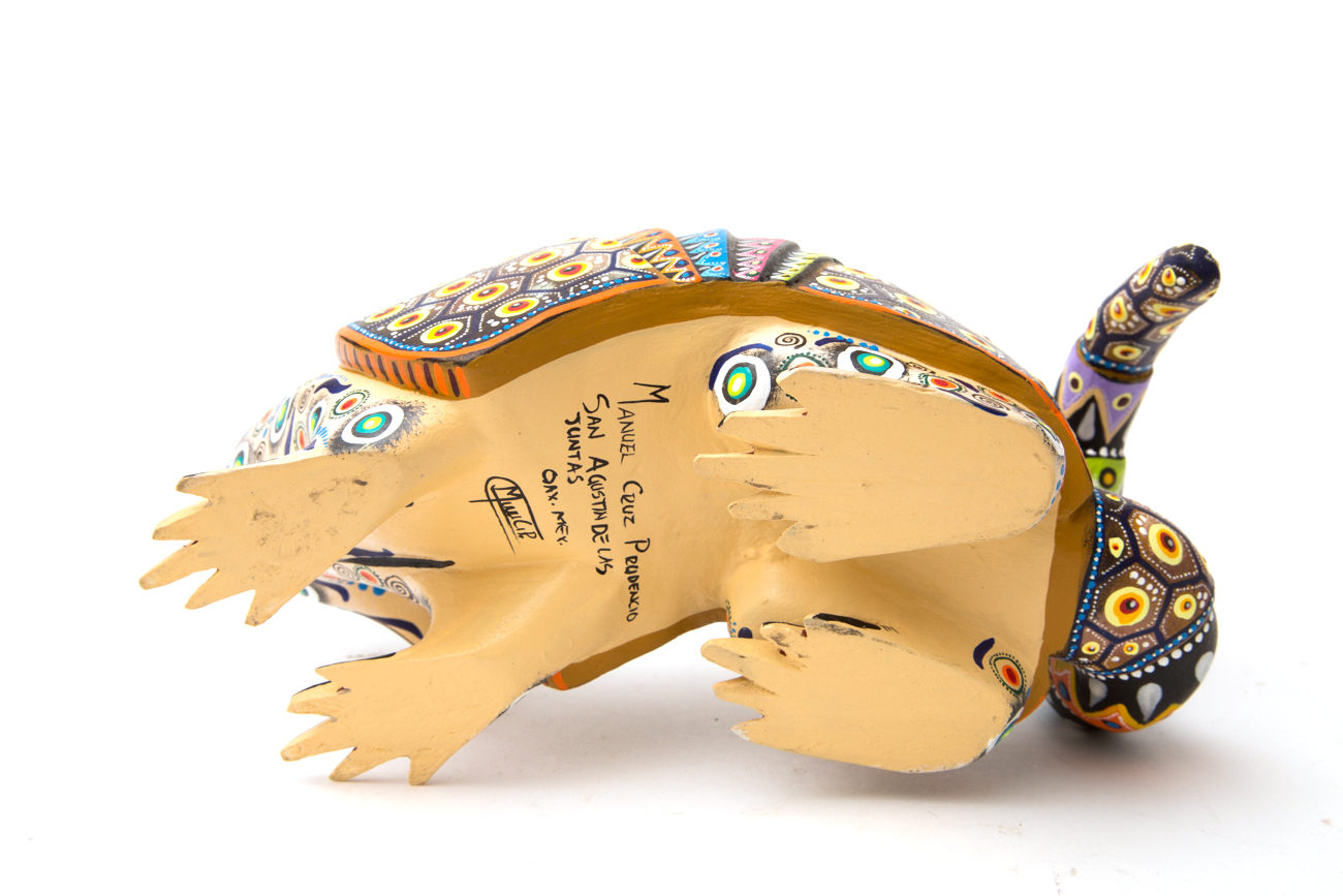 Manuel Cruz Prudencio Hand Painted Armadillo Sculpture