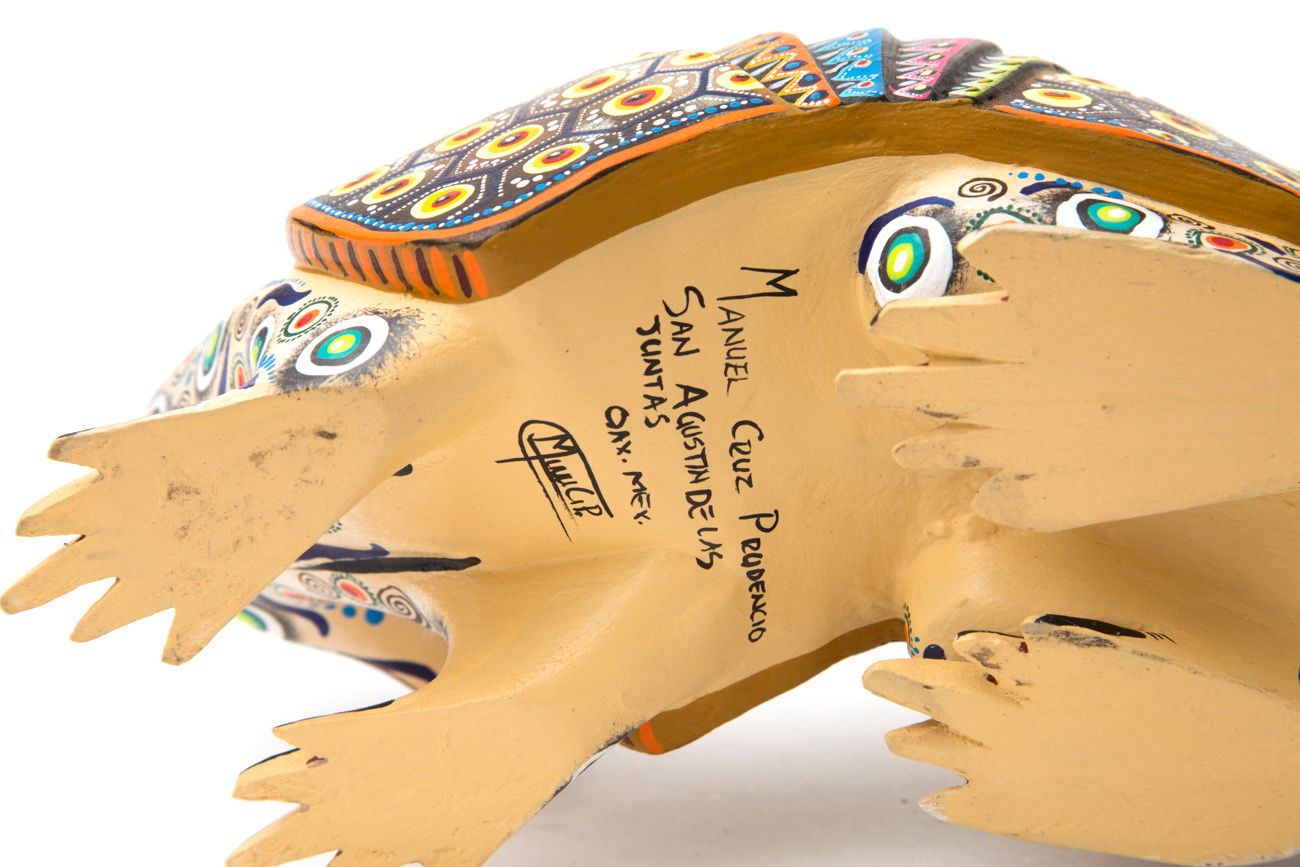 Manuel Cruz Prudencio Hand Painted Armadillo Sculpture