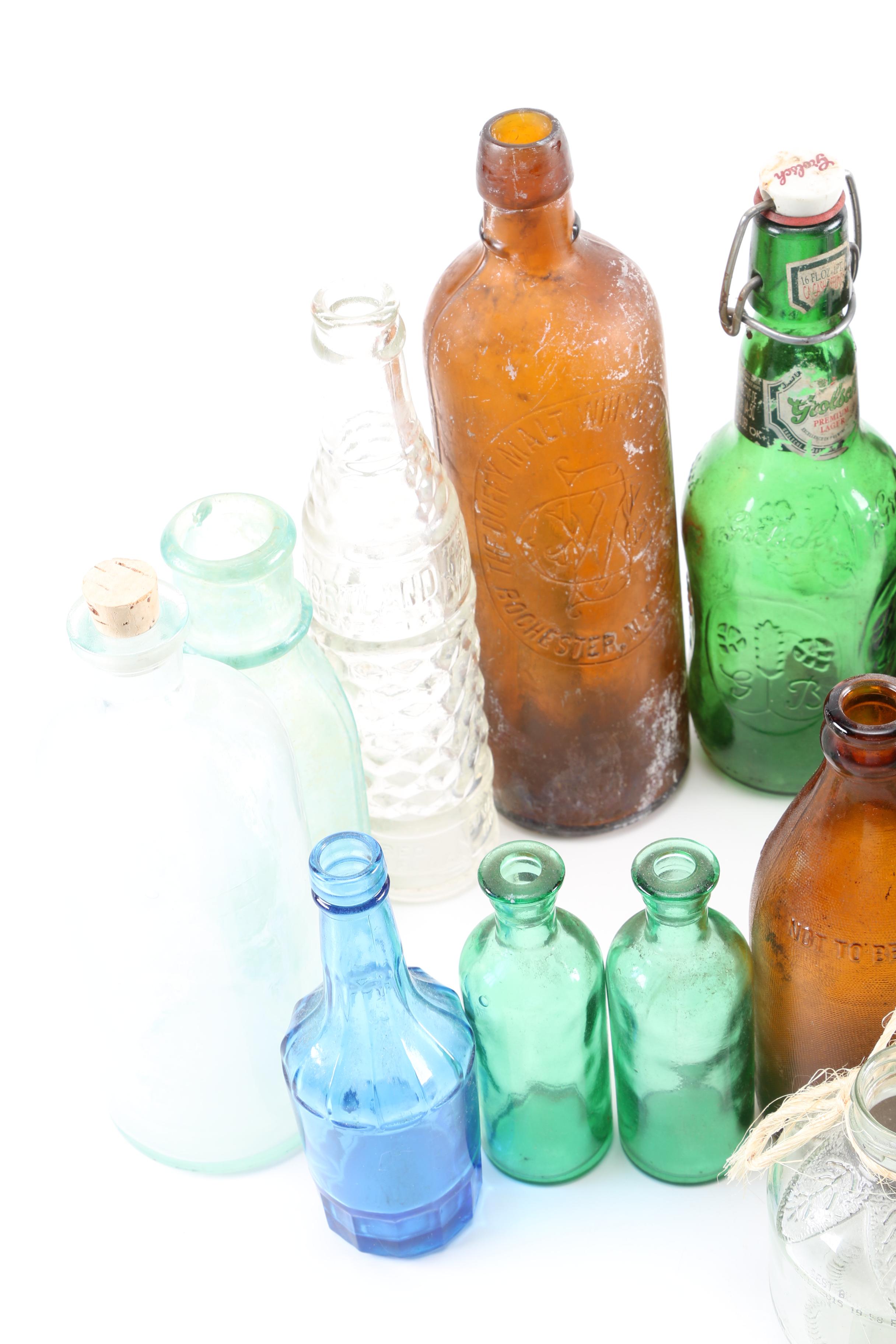 Assorted Glass Bottles