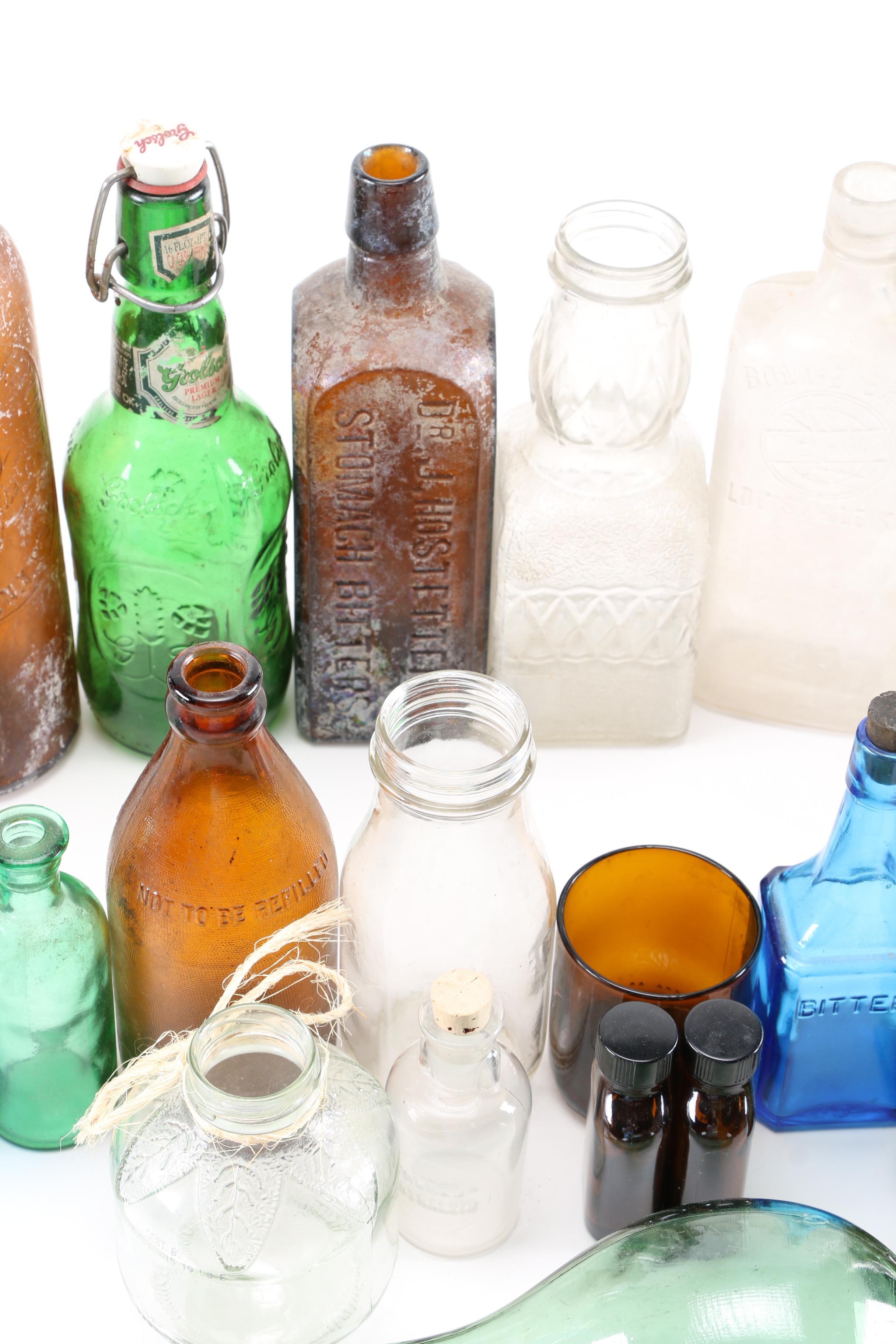 Assorted Glass Bottles