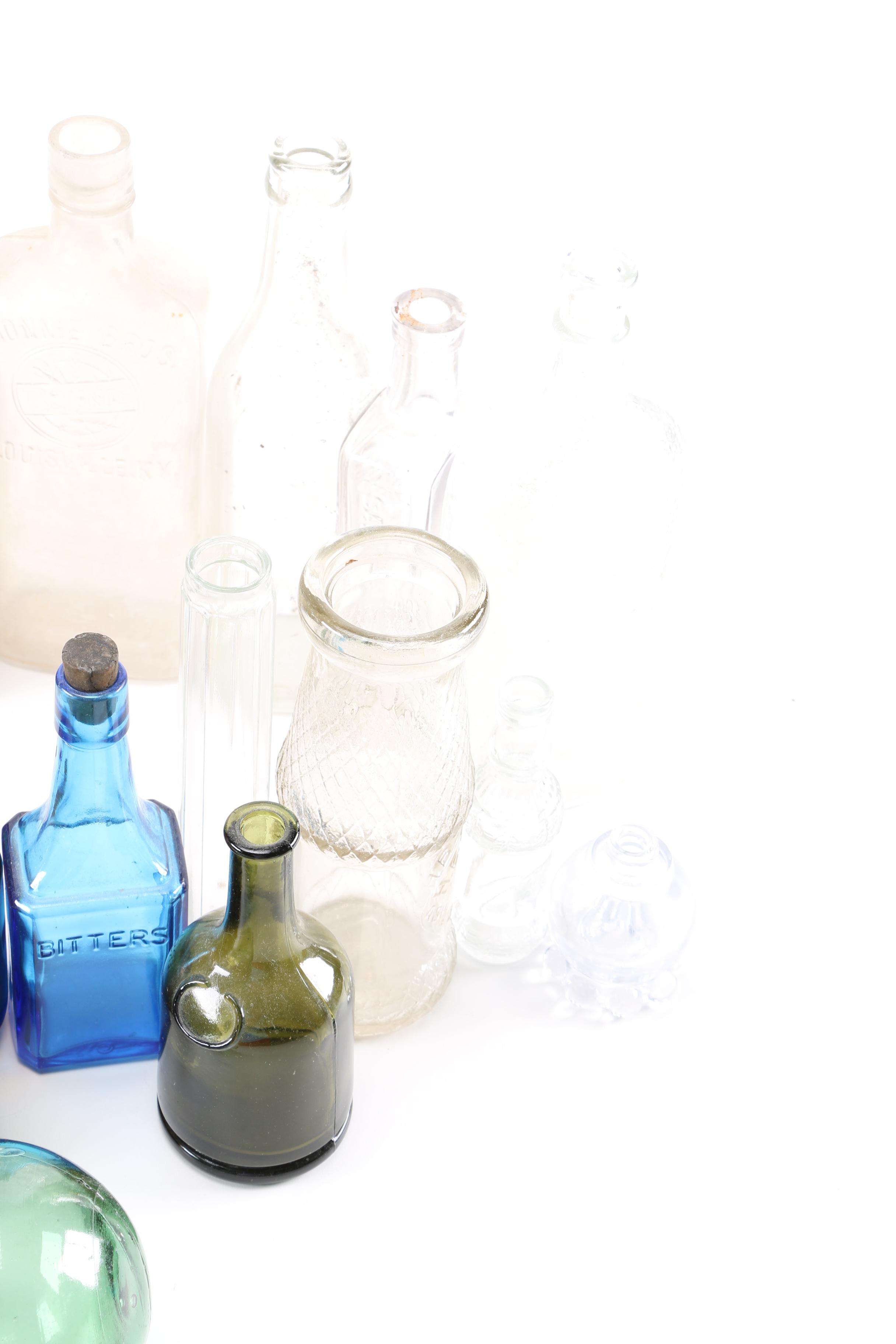 Assorted Glass Bottles